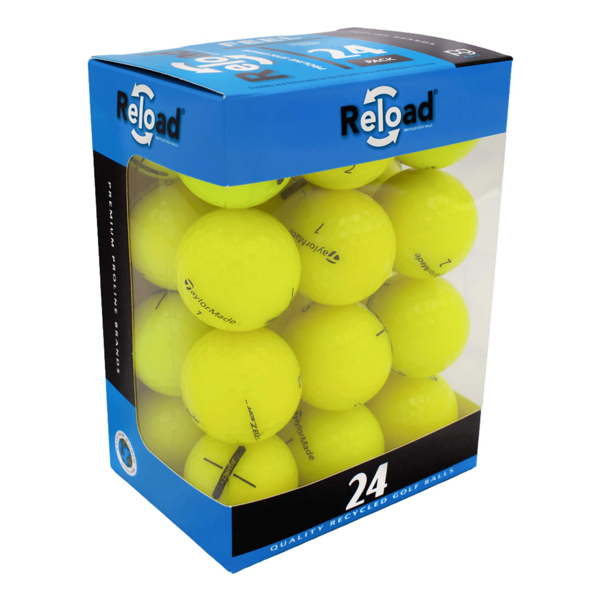 Mint-Grade TaylorMade Yellow Mix Golf Balls - 24 Pack