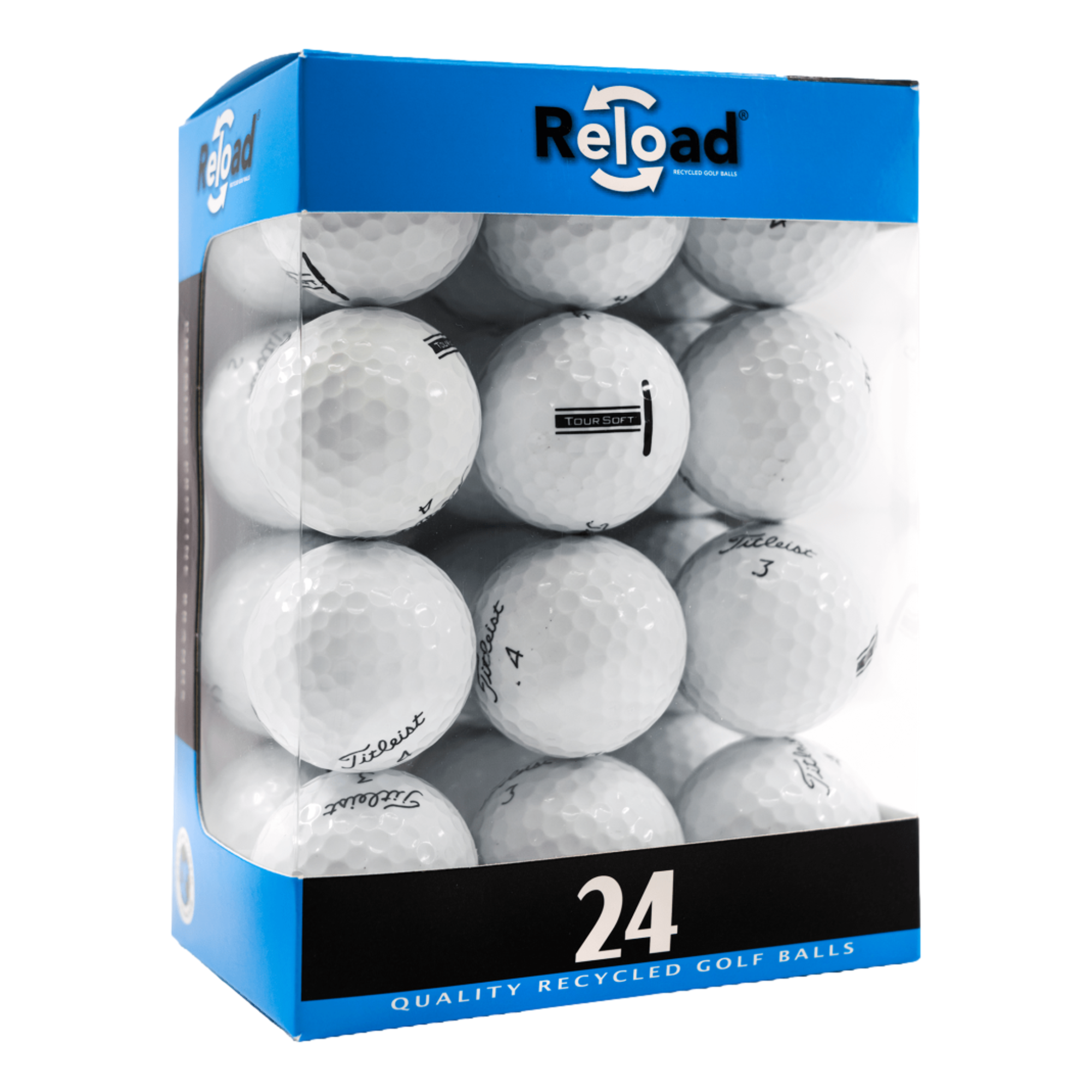 Good-Grade Titleist Tour Soft White Golf Balls - 24 Pack
