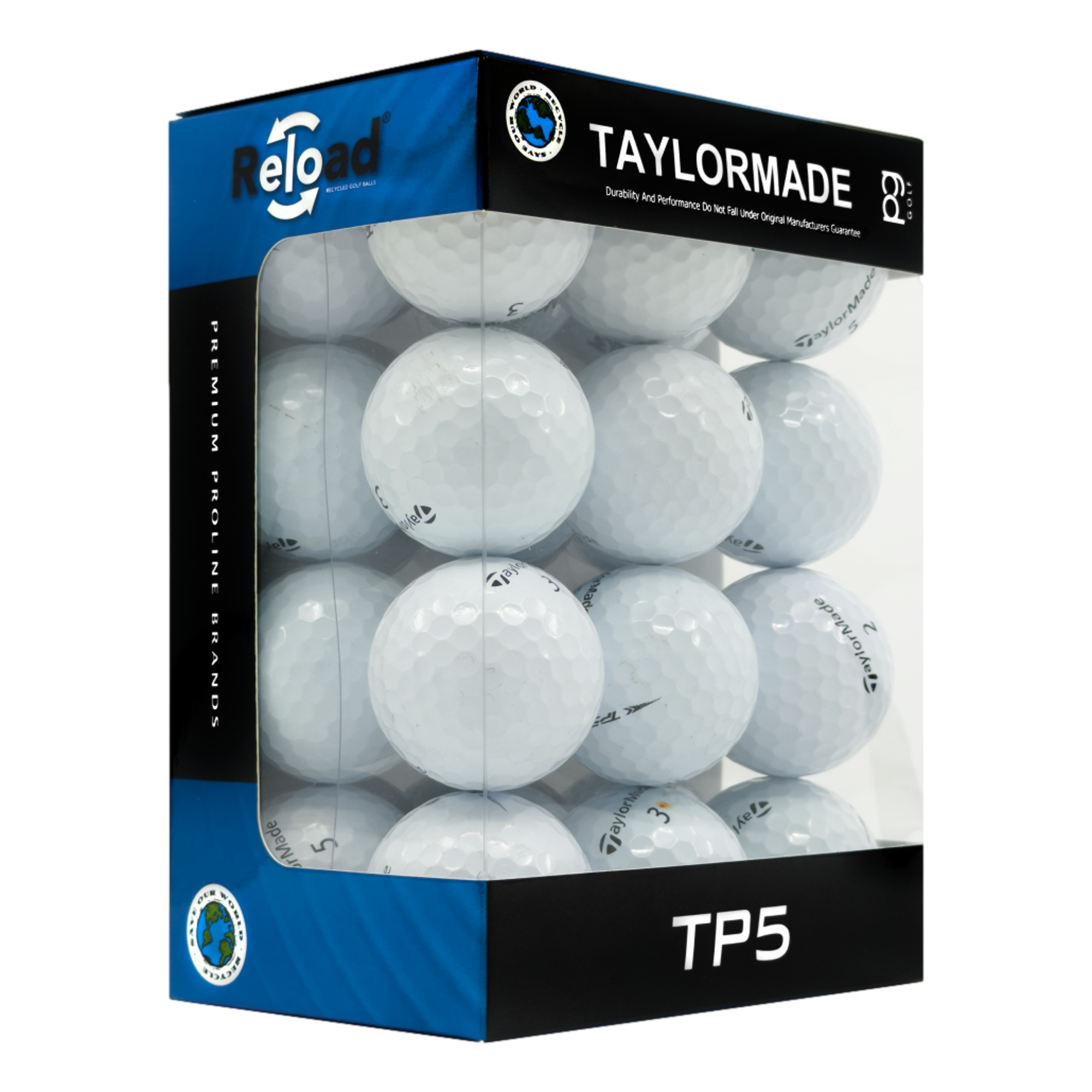 Near Mint-Grade TaylorMade TP5 White Golf Balls - 24 Pack