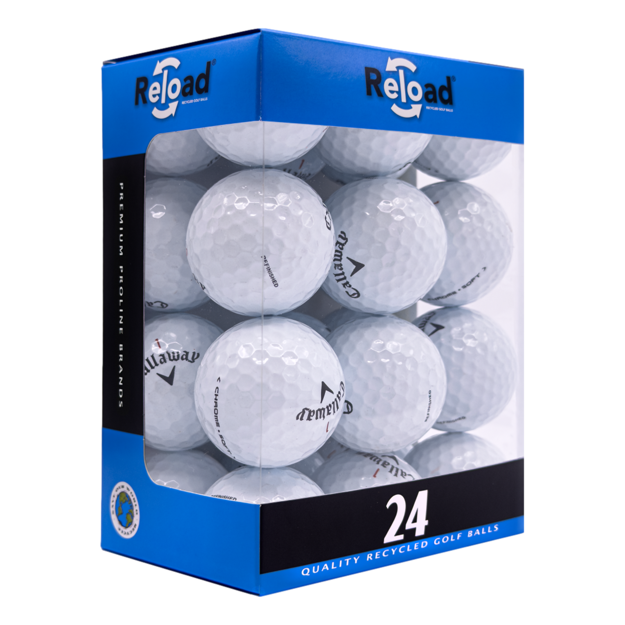 Refinished Callaway Chrome Soft Golf Balls - 24 Pack