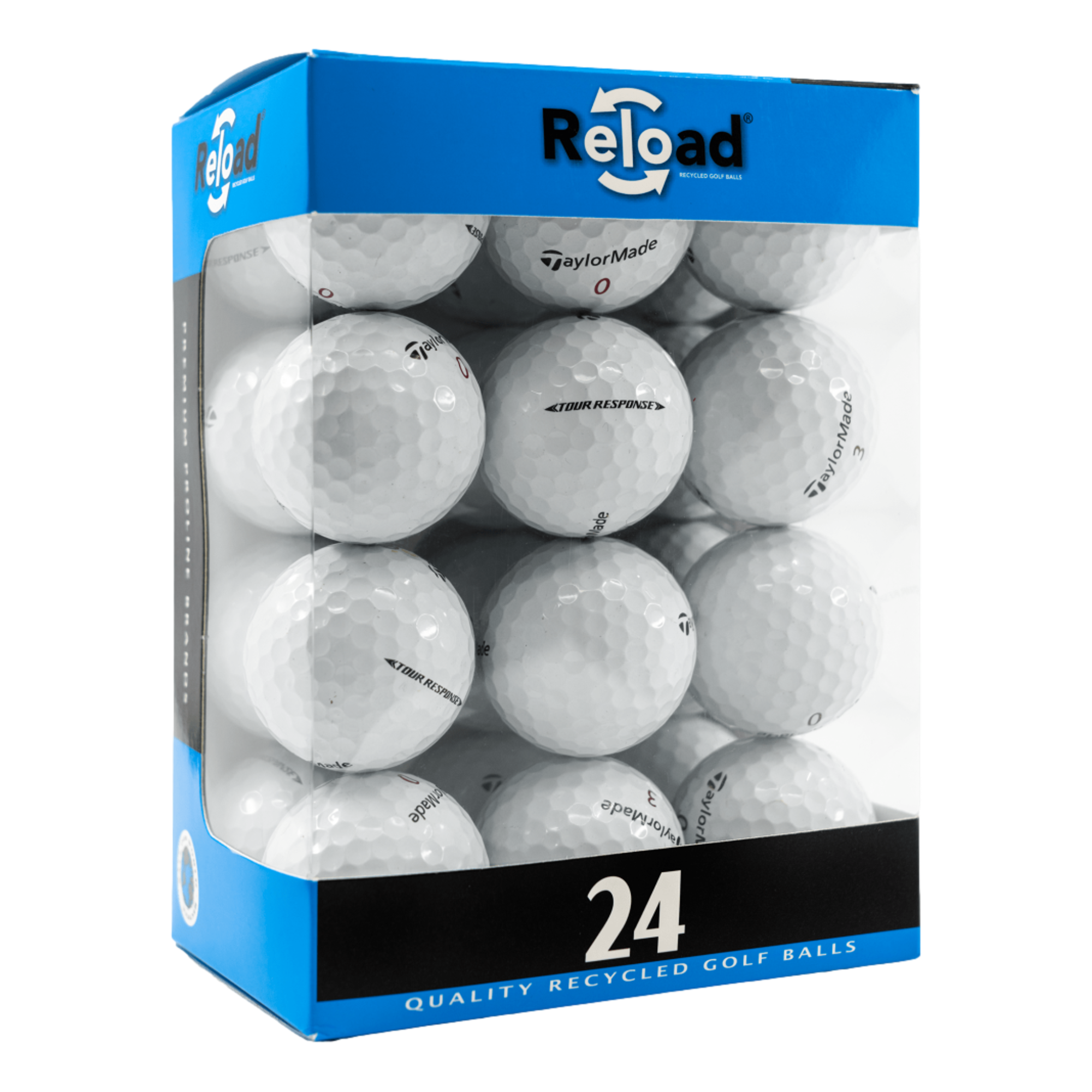 Near-Mint TaylorMade Tour Response White Golf Balls - 24 Pack