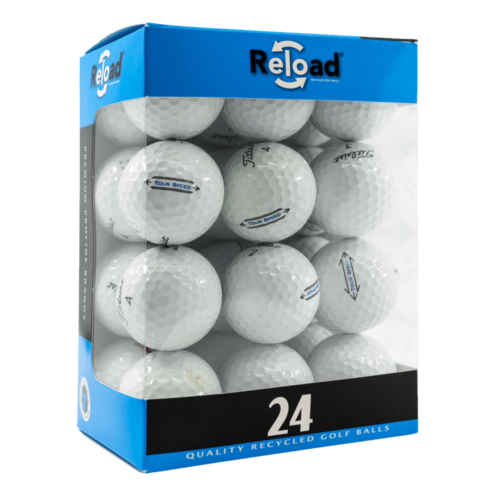 Near Mint-Grade Titleist Tour Speed White Golf Balls - 24 Pack