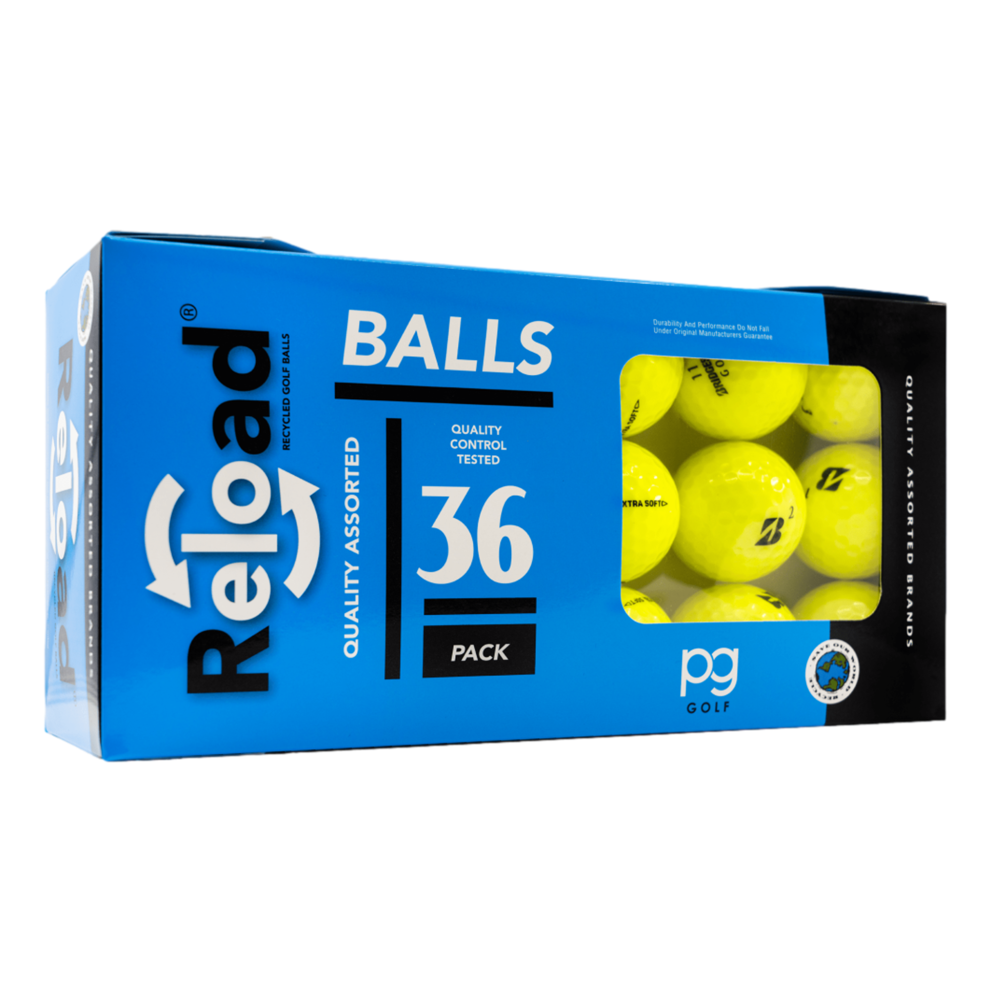 Mint-Grade Bridgestone Yellow Mix Golf Balls - 36 Pack