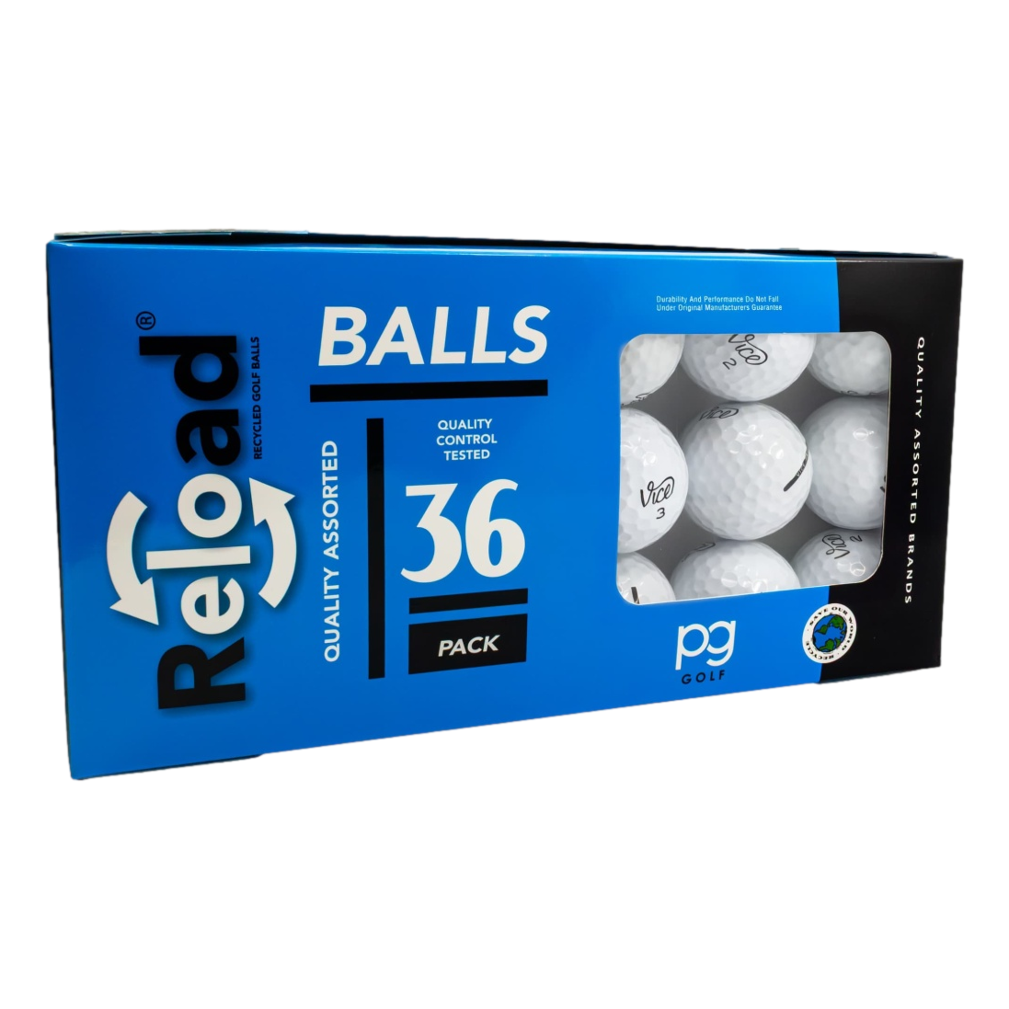 Near Mint-Grade Vice White Mix Golf Balls - 36 Pack