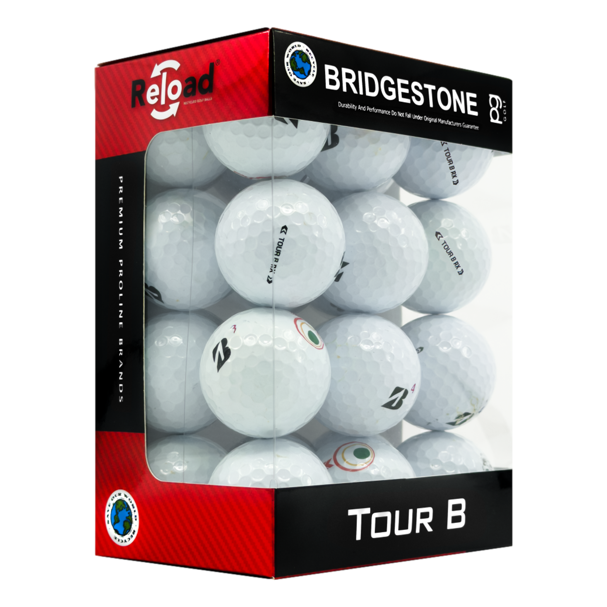 Good-Grade Bridgestone Tour B RX White Golf Balls - 24 Pack