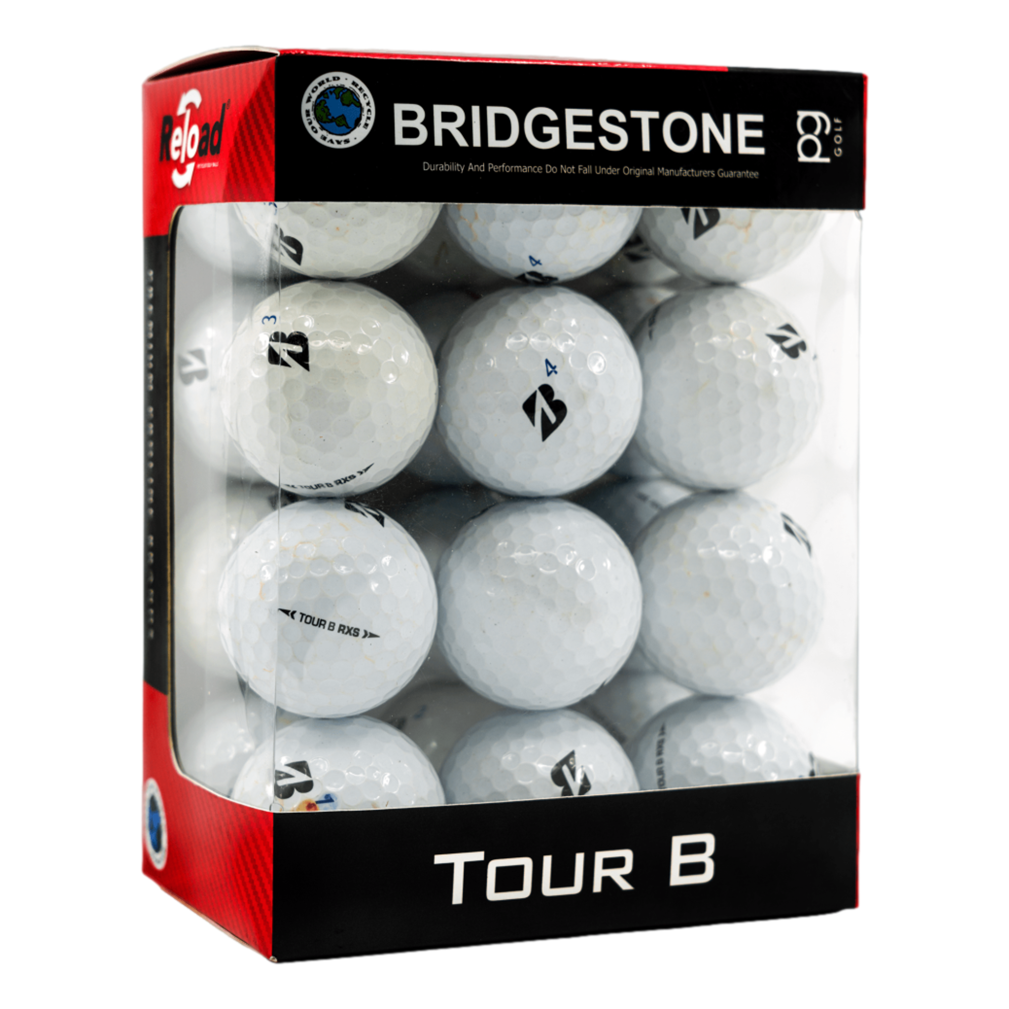 Good-Grade Bridgestone Tour B RXS White Golf Balls - 24 Pack