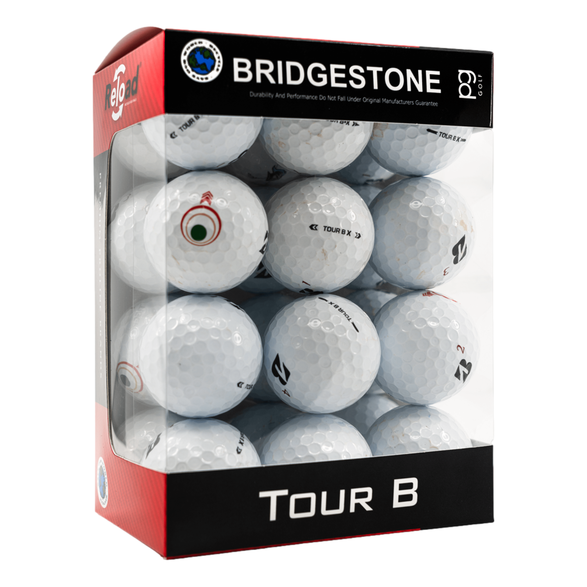 Good-Grade Bridgestone Tour B X White Golf Balls - 24 Pack