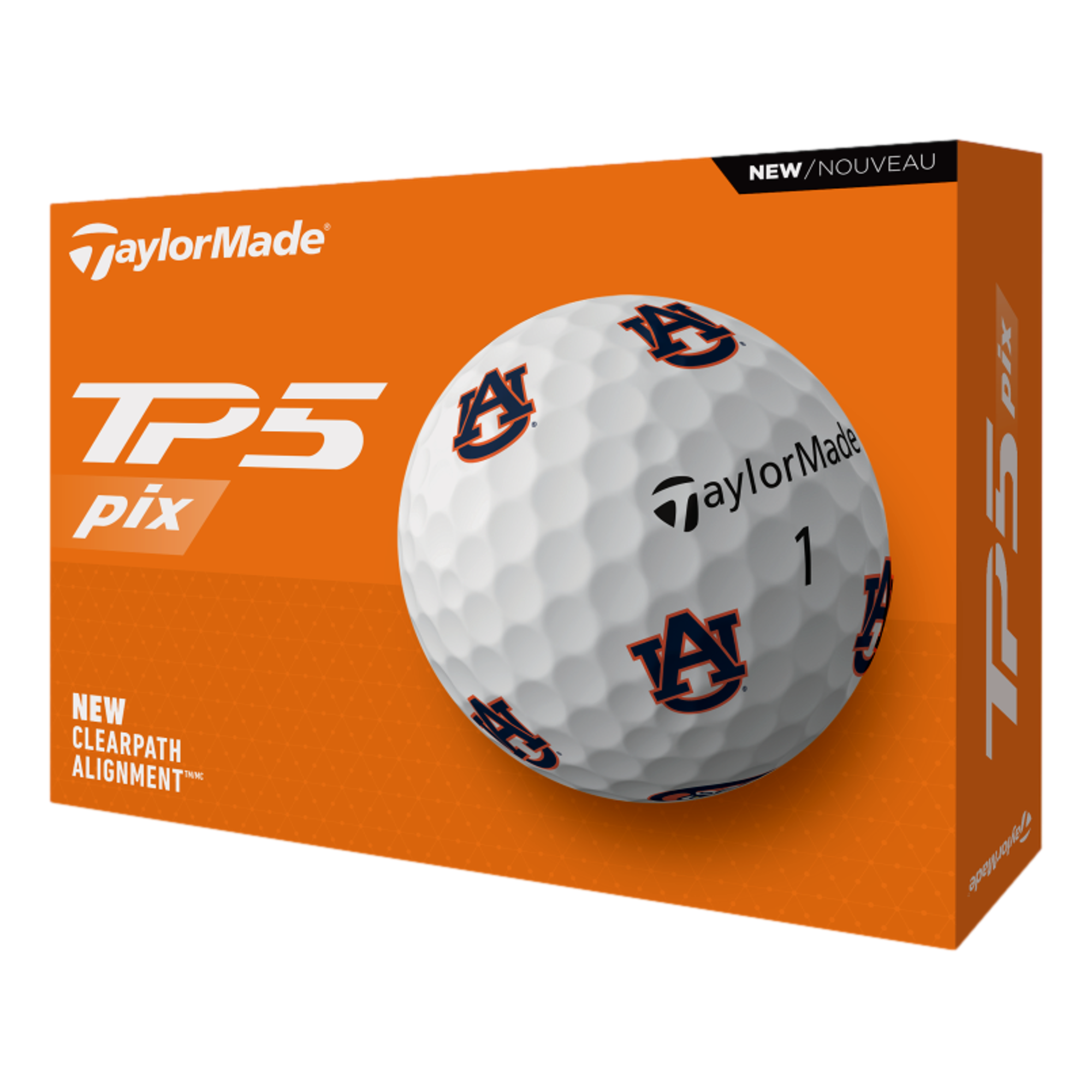 TP5 Auburn Tiger Primary Golf Balls