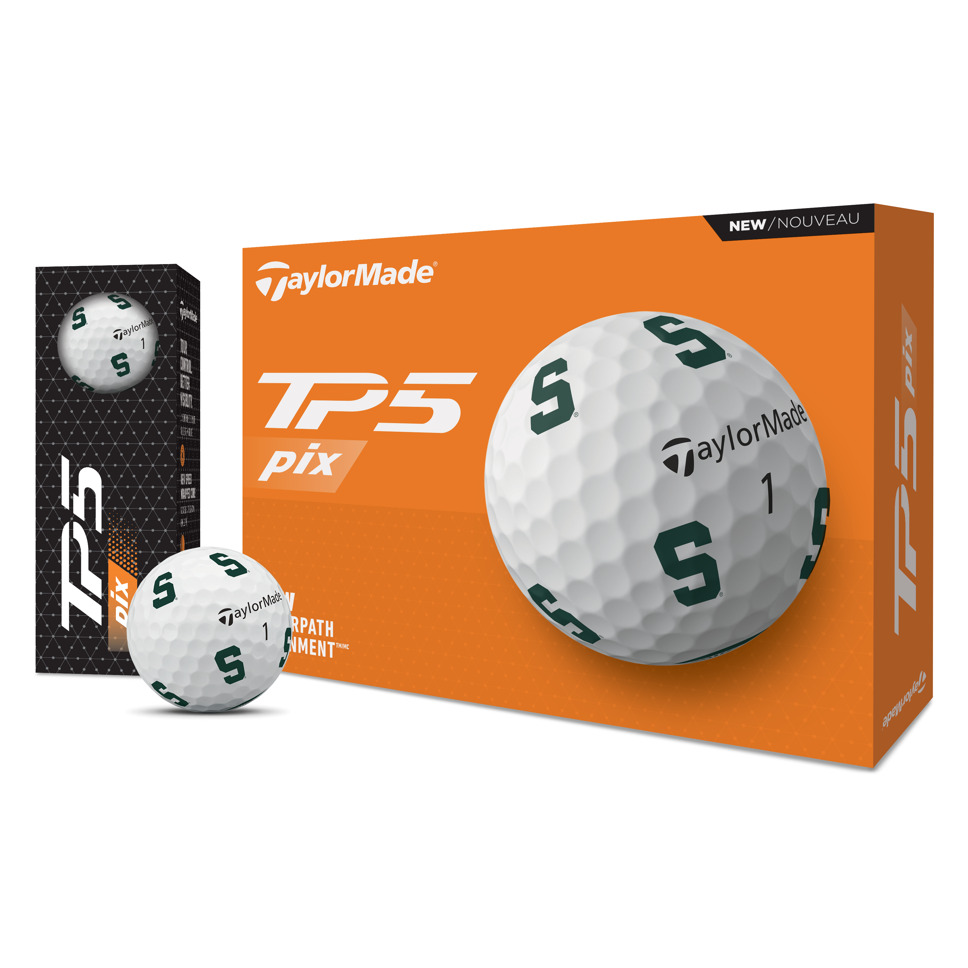 TP5 Michigan State Spartan Primary Golf Balls