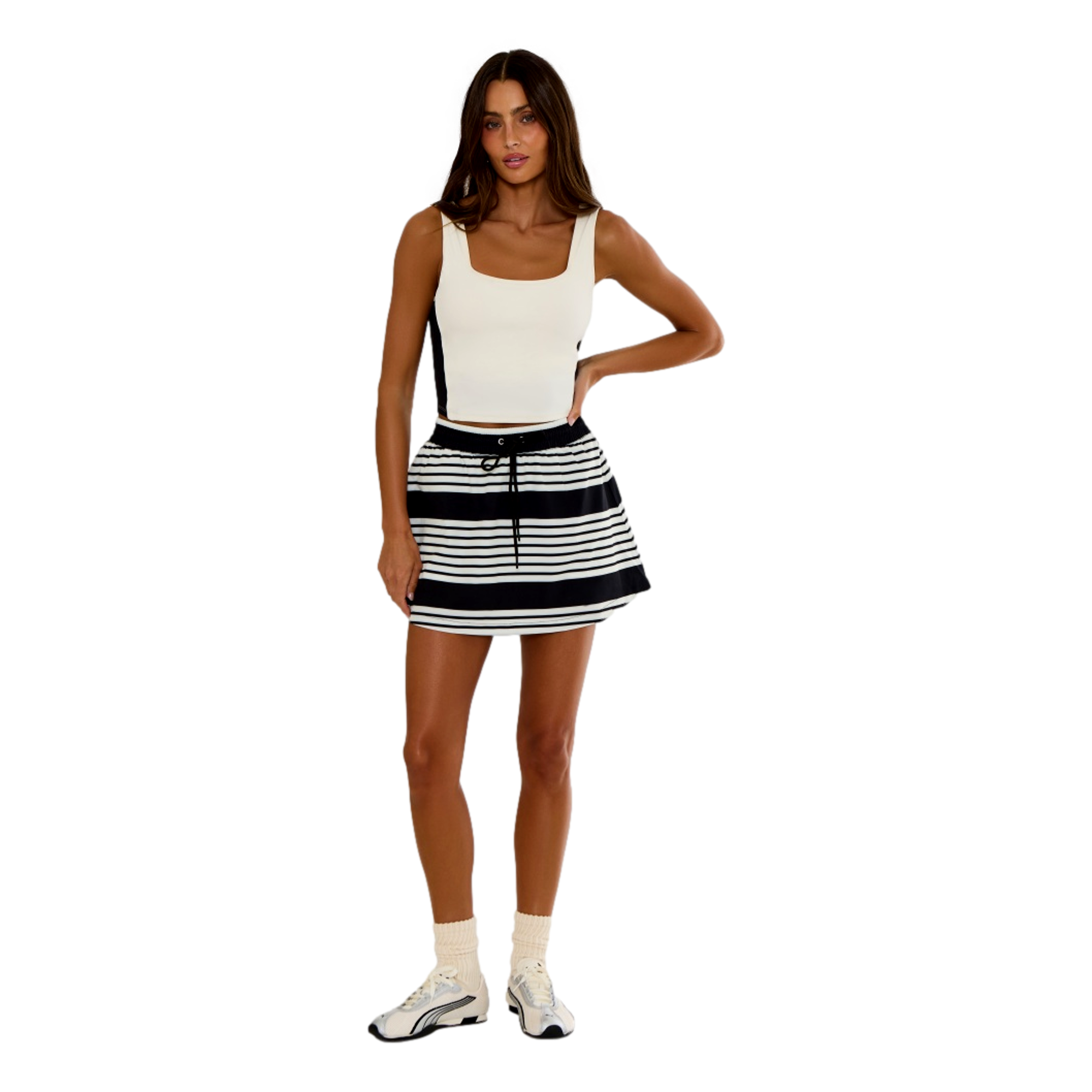 Brietta Women's Shadow Stripe Golf Top