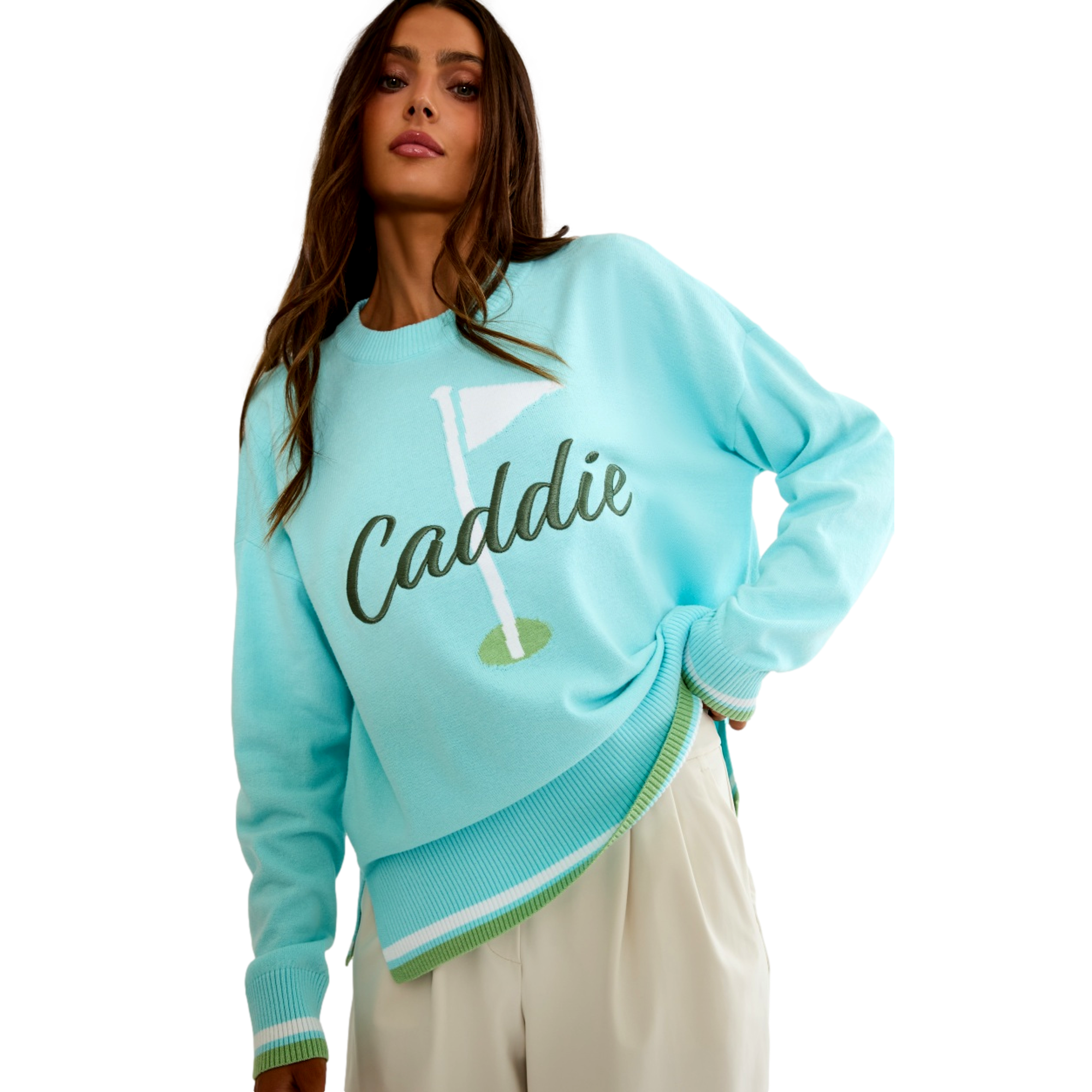 Callie Hibiscus Cove Court Women's Golf Sweater
