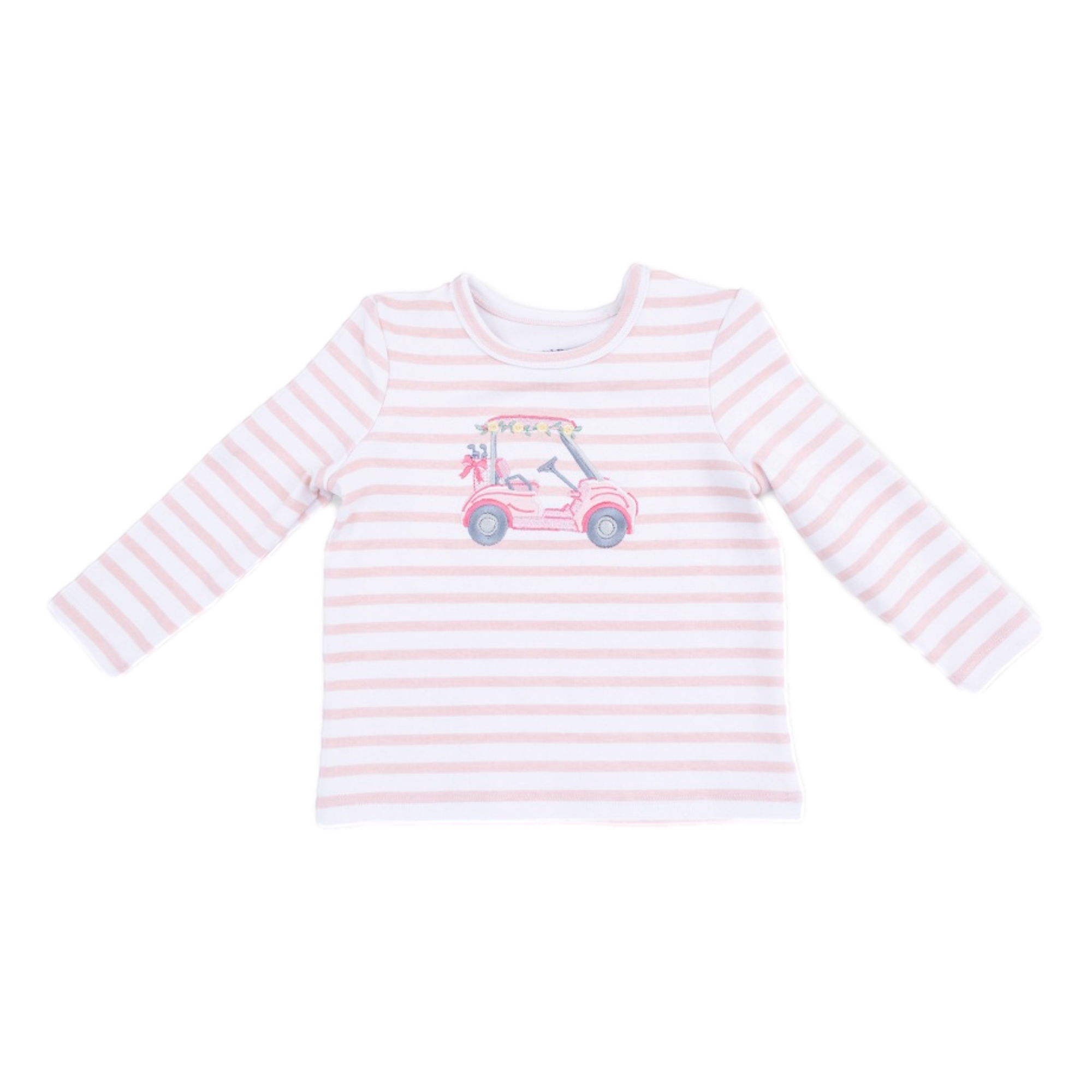 Pink Golf Cart Girls Long Sleeve Uni Shirt