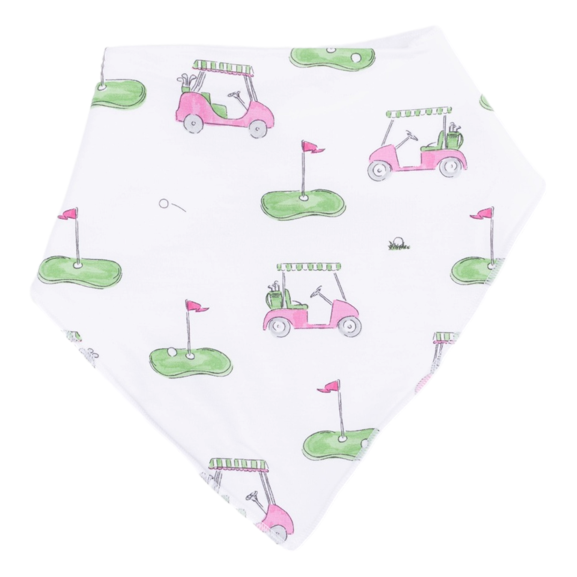 Golf Carts Pink Bandana Bib