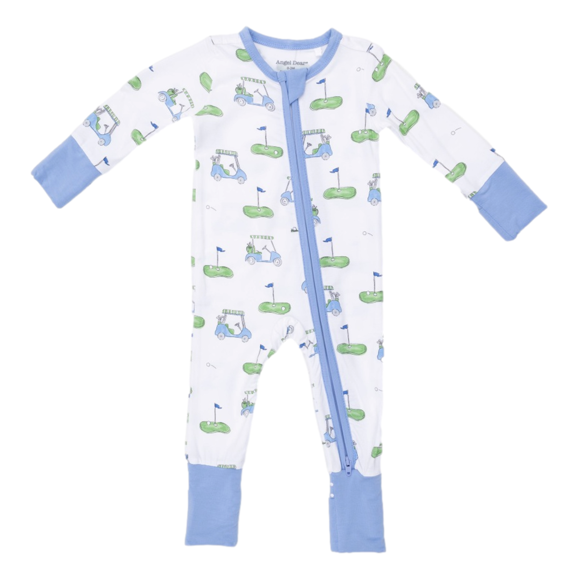 Golf Carts Blue Boys Convertible Romper
