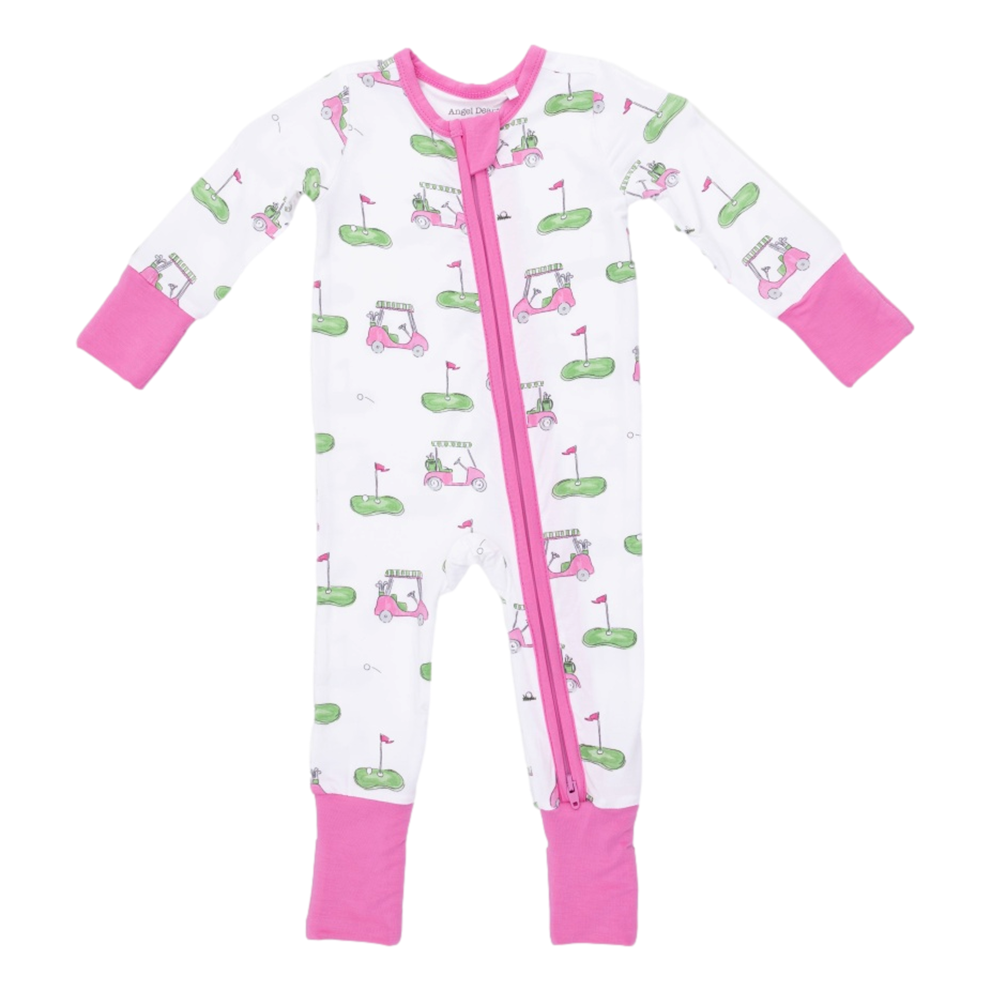 Golf Carts Pink Girls Convertible Romper
