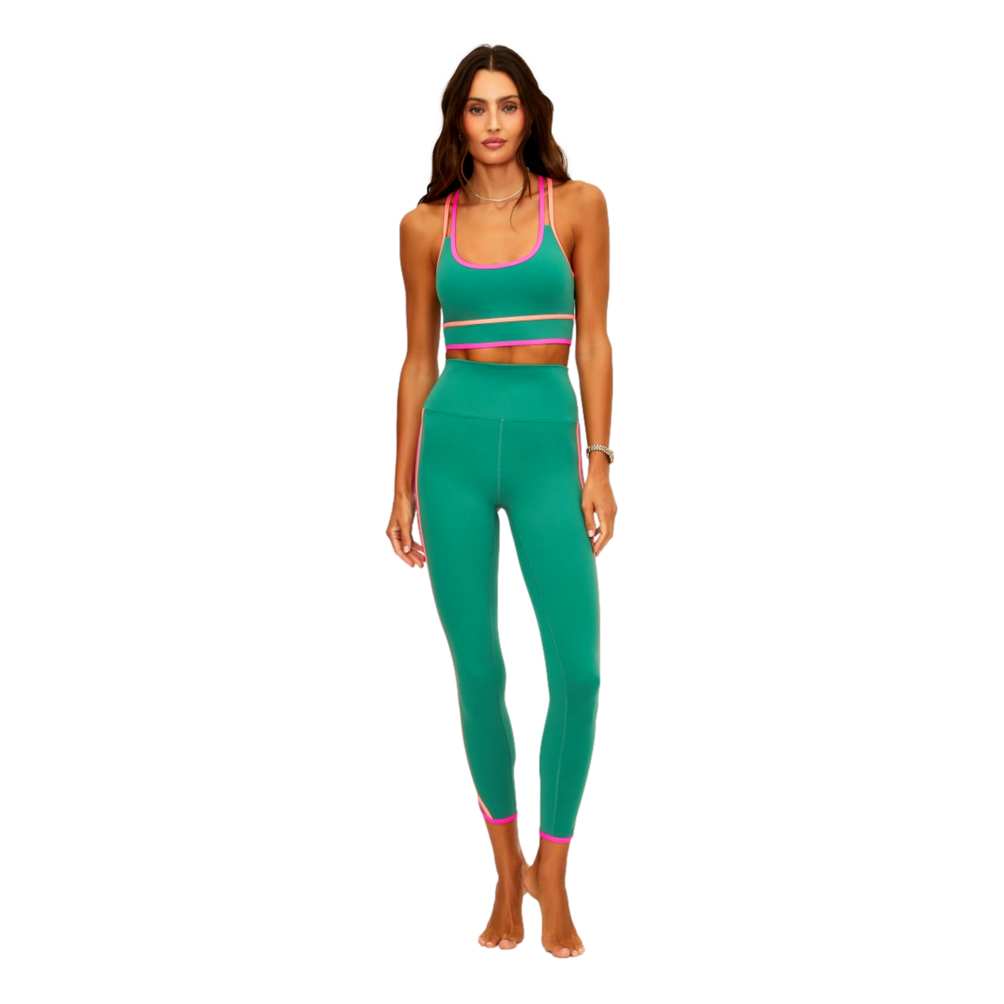 Nella Rally Green Colorblock Women's Golf Legging