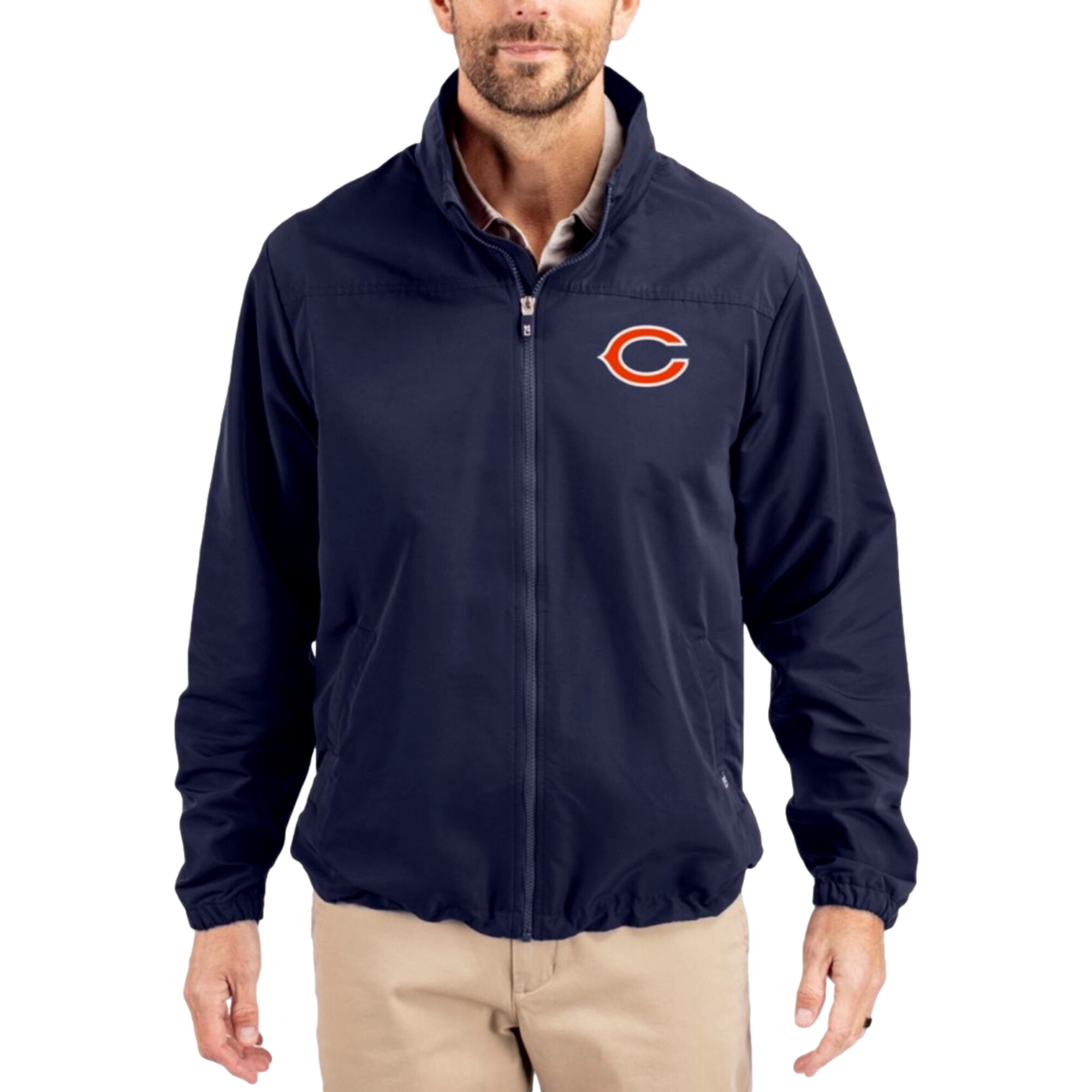 Charter Recycled Packable Chicago Bears Men's Full Zip Golf Jacket