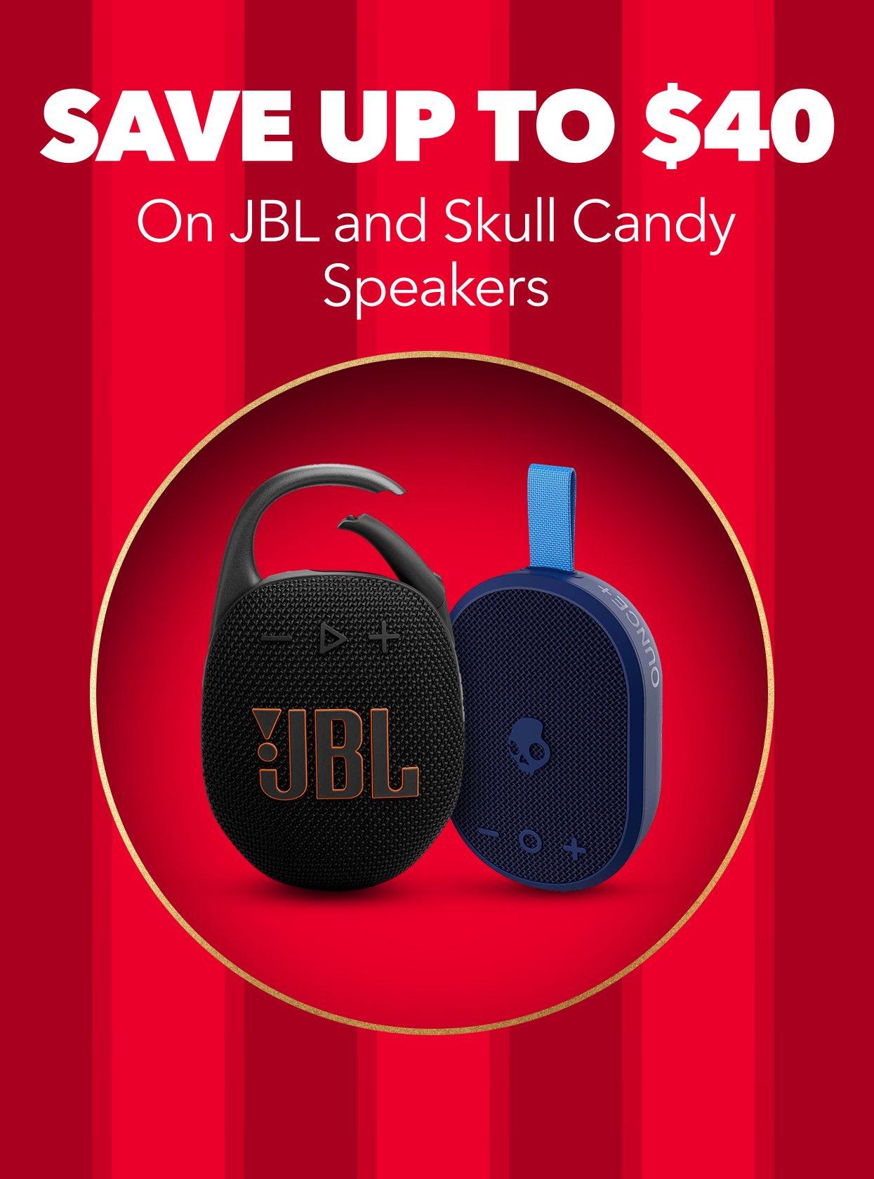 Save Up to $40 on JBL and Skull Candy Speakers