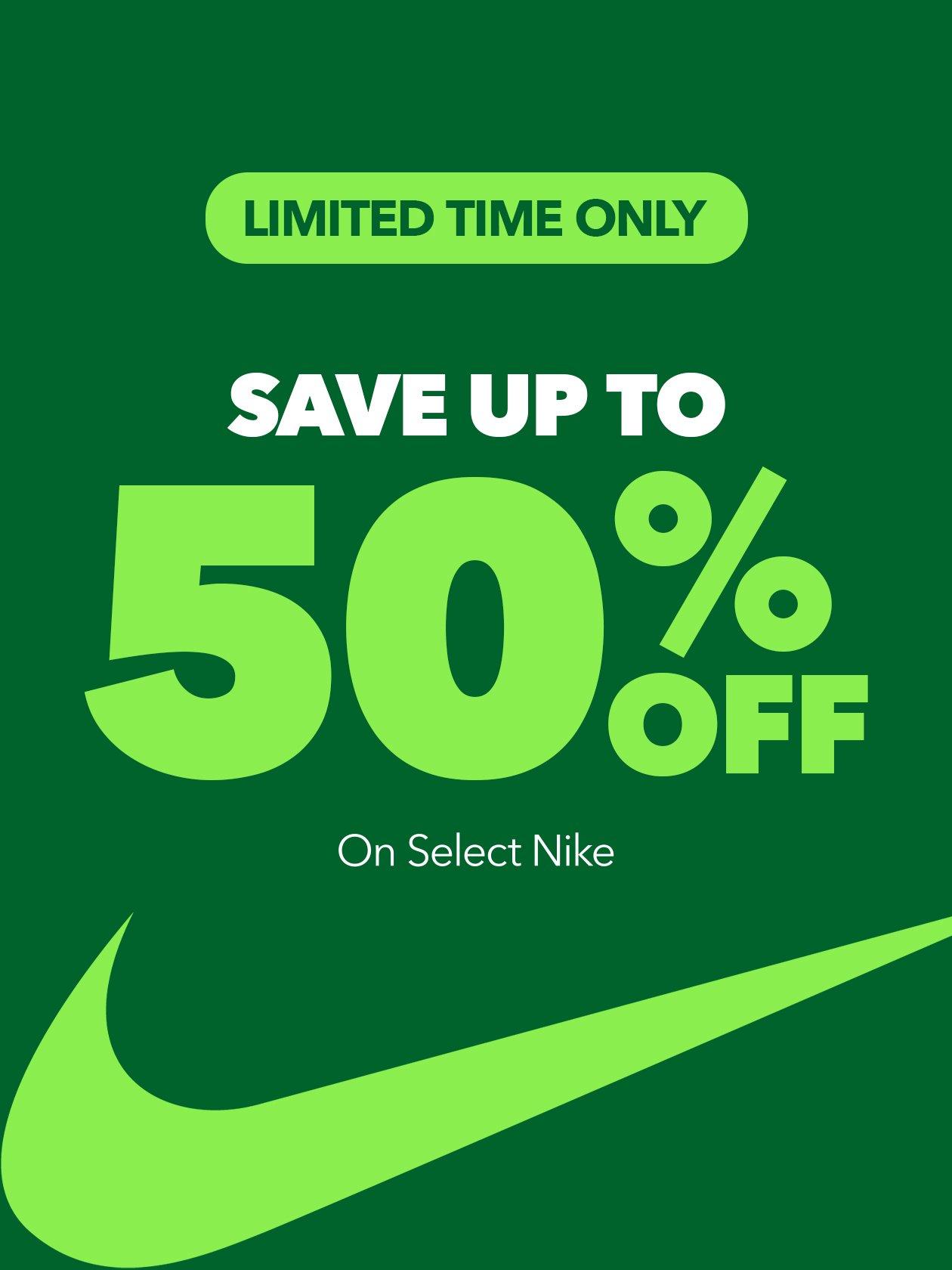 Up to 50% Off Nike