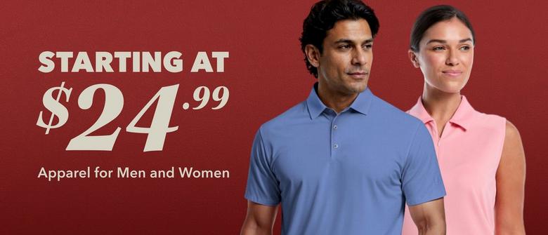 Apparel Starting at $24.99