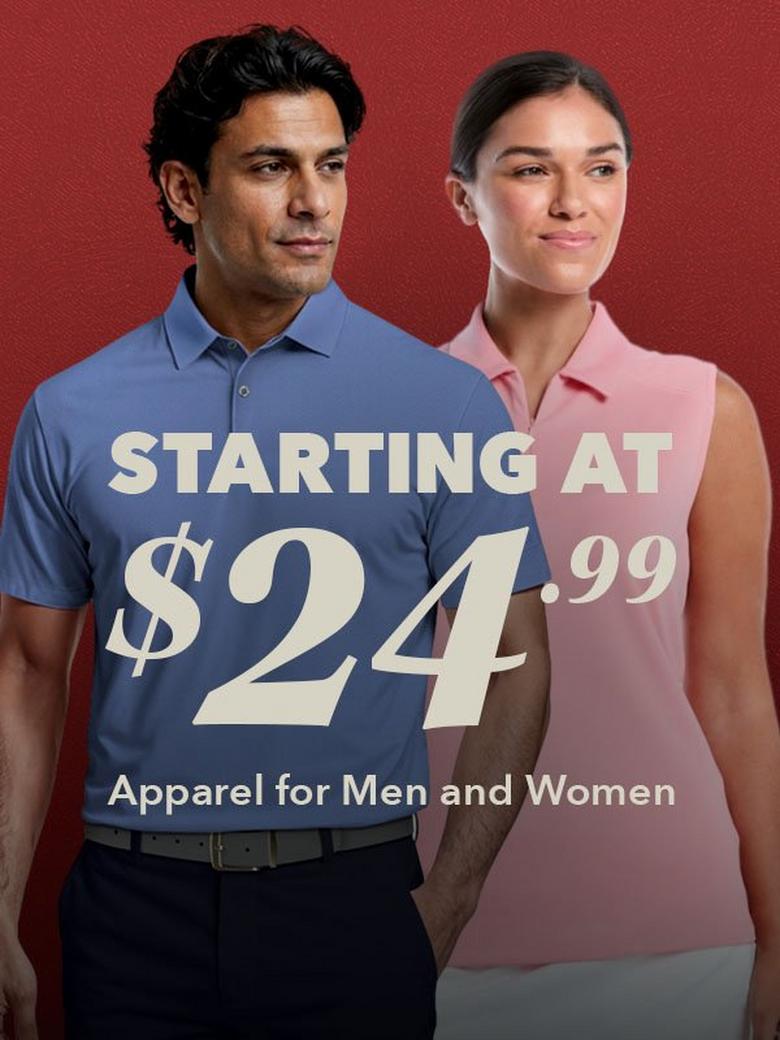 Apparel Starting at $24.99
