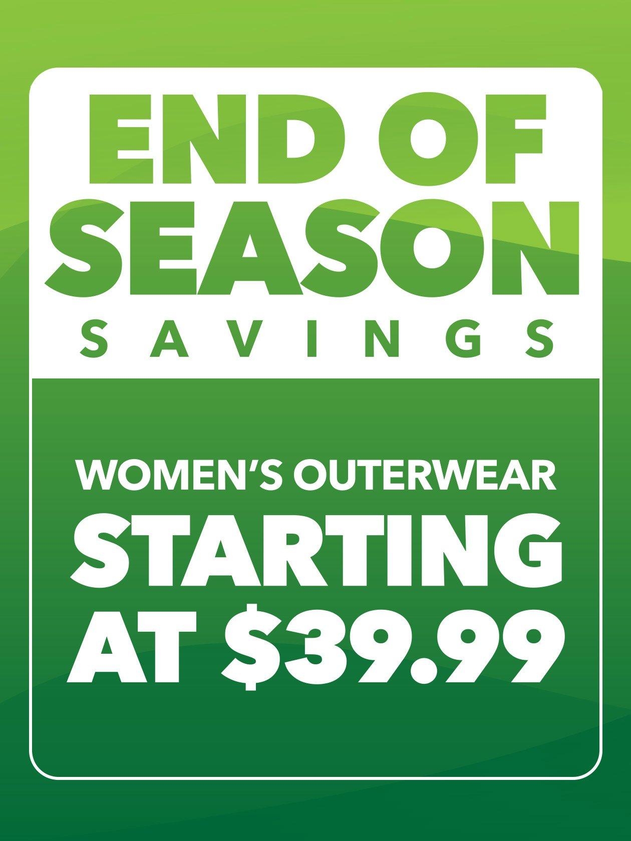 Women's Outerwear from $39.99