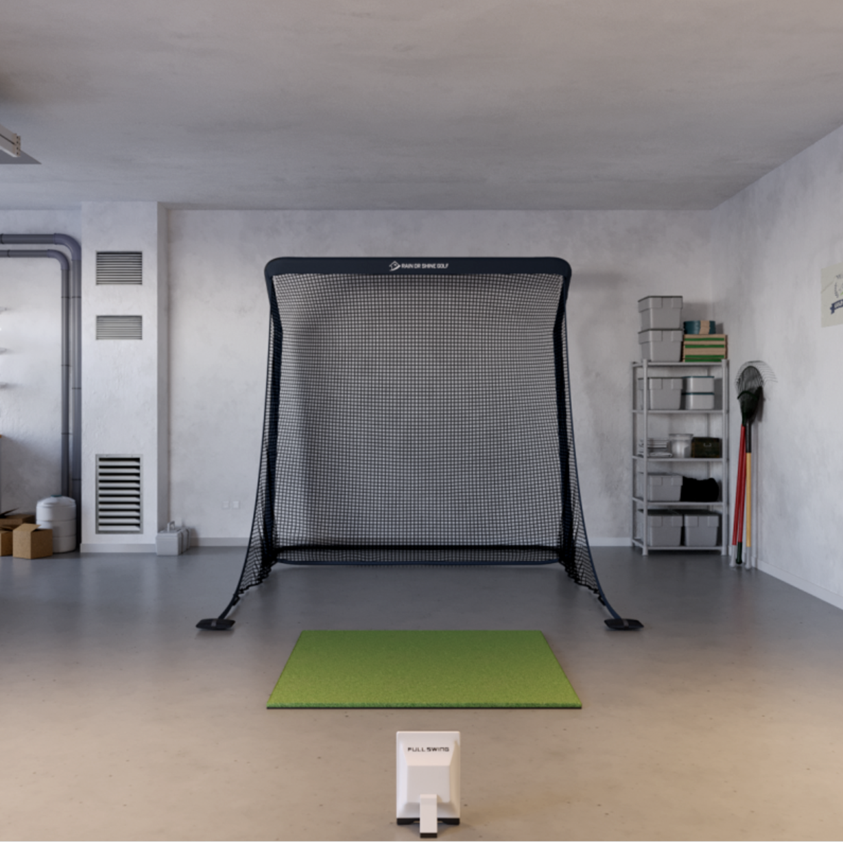 SwingNet Pro Golf Net & SwingTurf 4'x4' & Full Swing KIT Launch Monitor Bundle