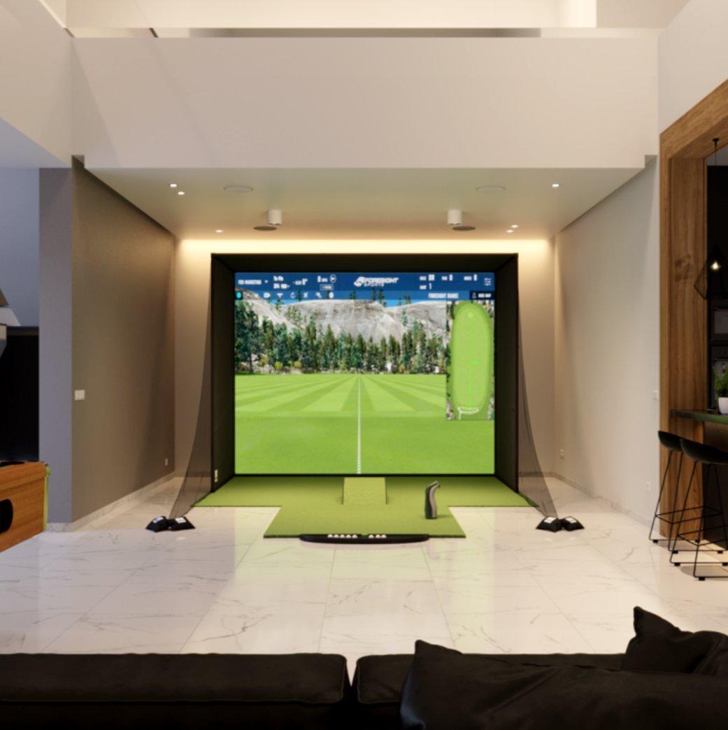 SwingBay Premium Enclosure & 5'x5' Turf Mat and Landing Pad & Bushnell Launch Pro Personal Launch Monitor Bundle