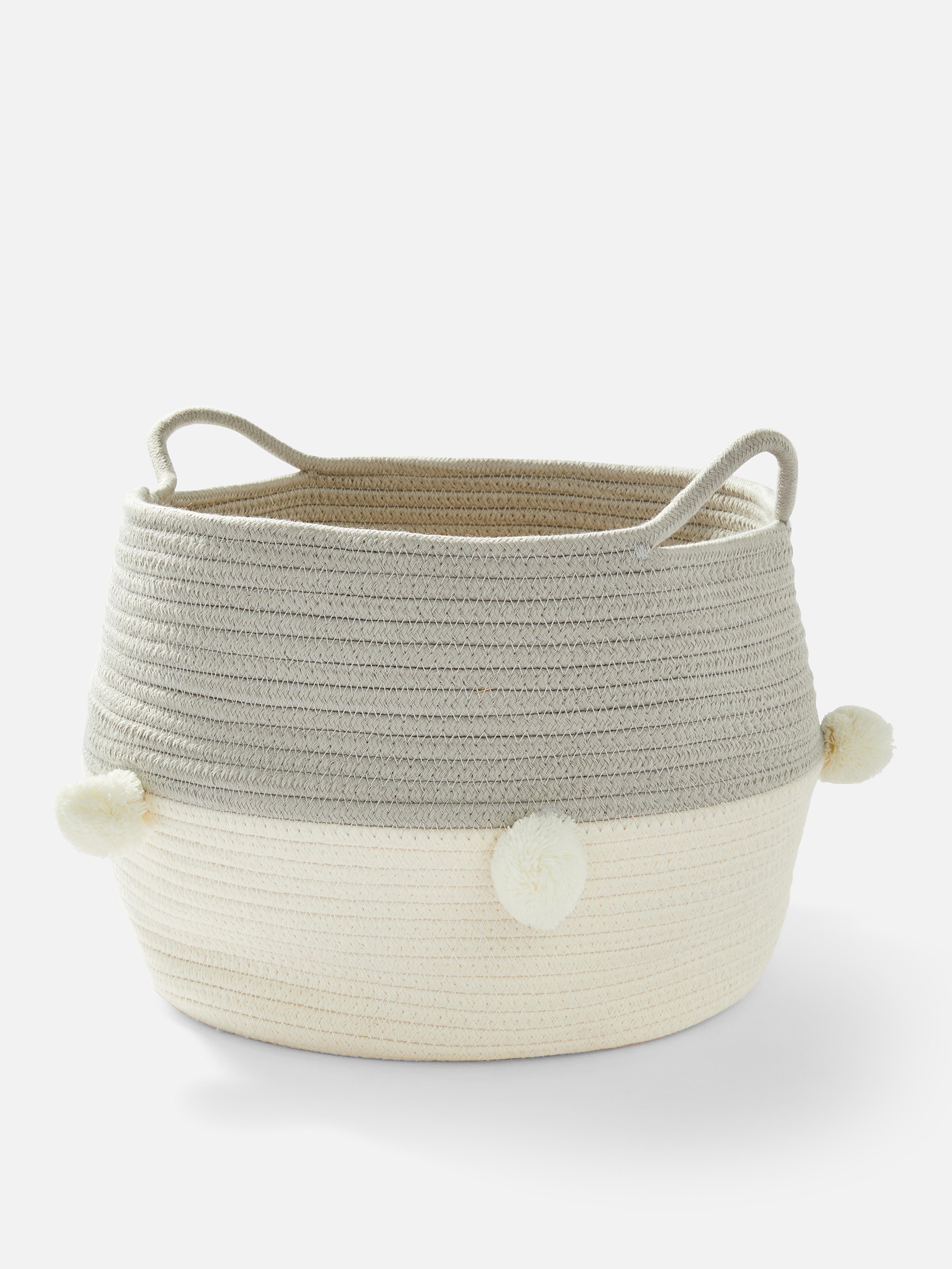 Pom-Pom Woven Basket