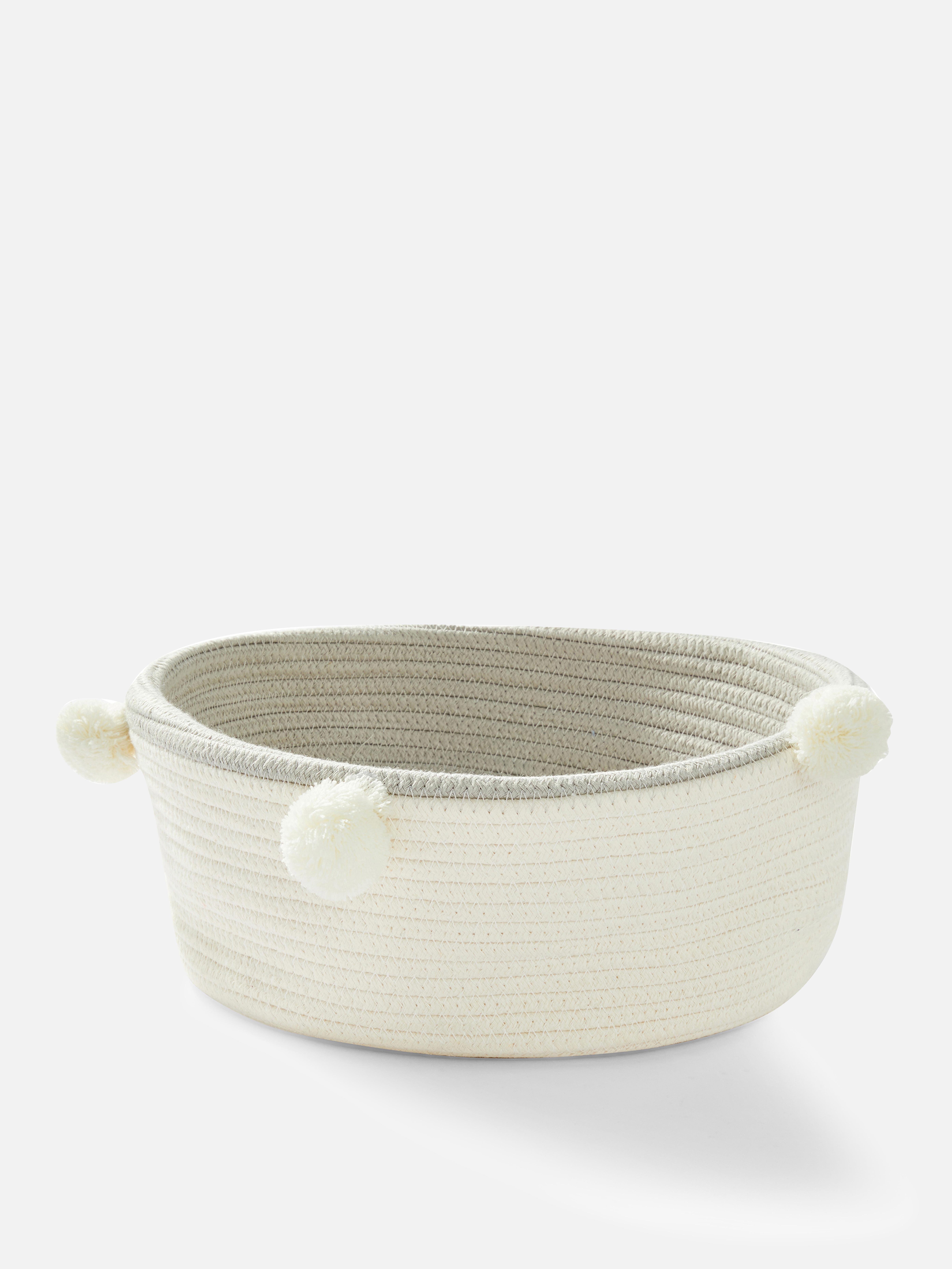 Pom-Pom Woven Basket