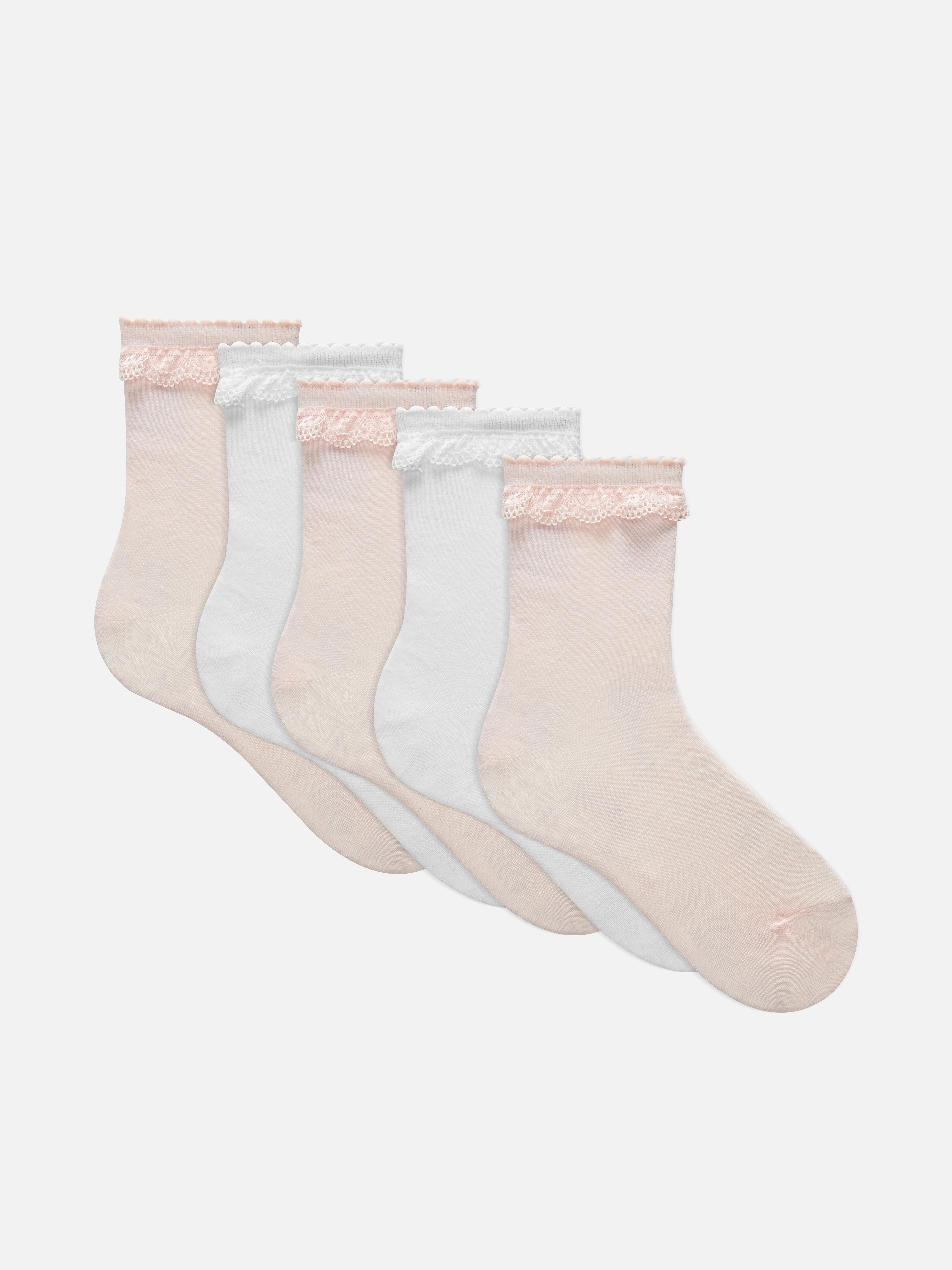 lace trim trainer socks