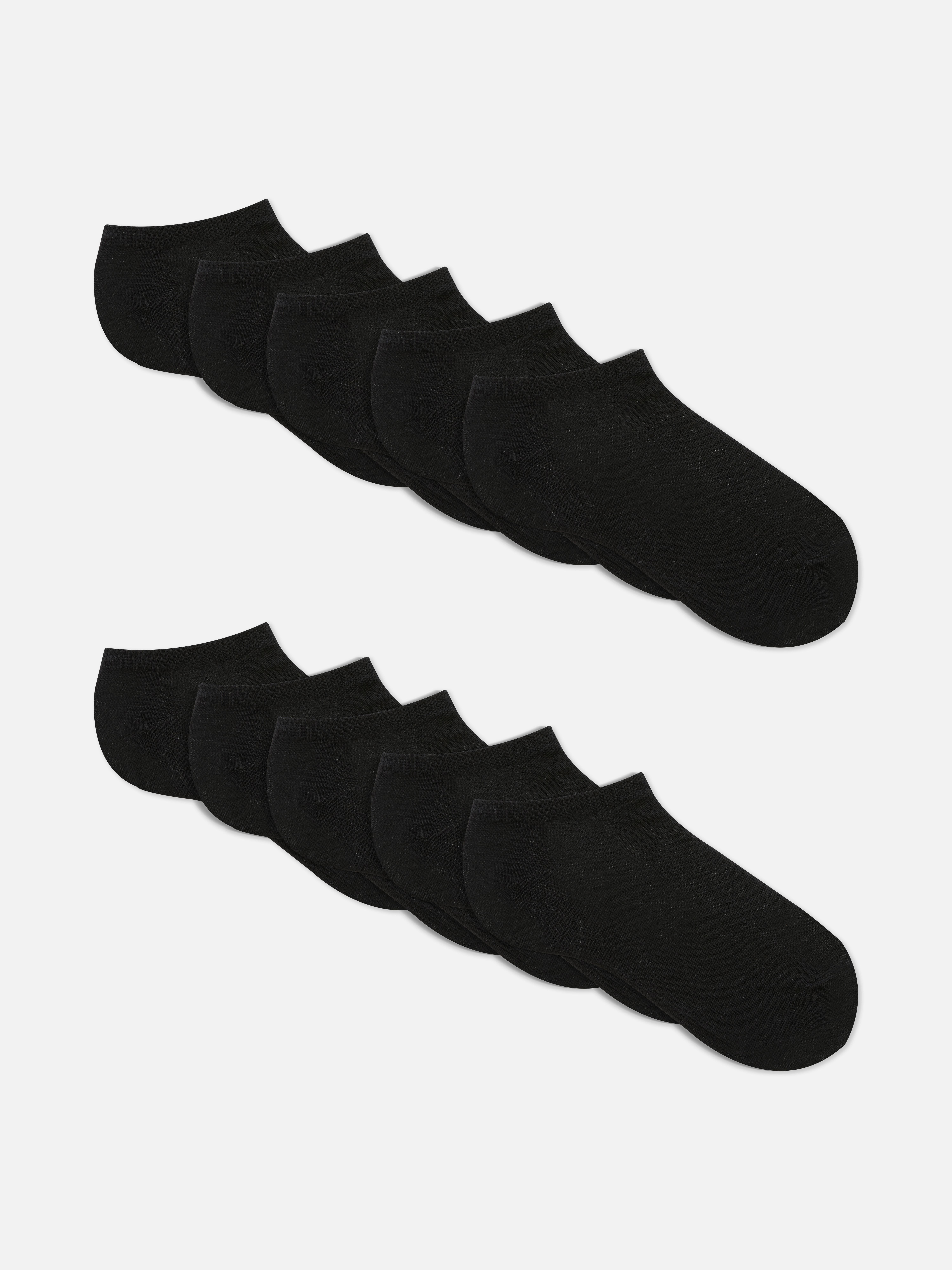 Boys Black 10pk Trainer Socks | Primark