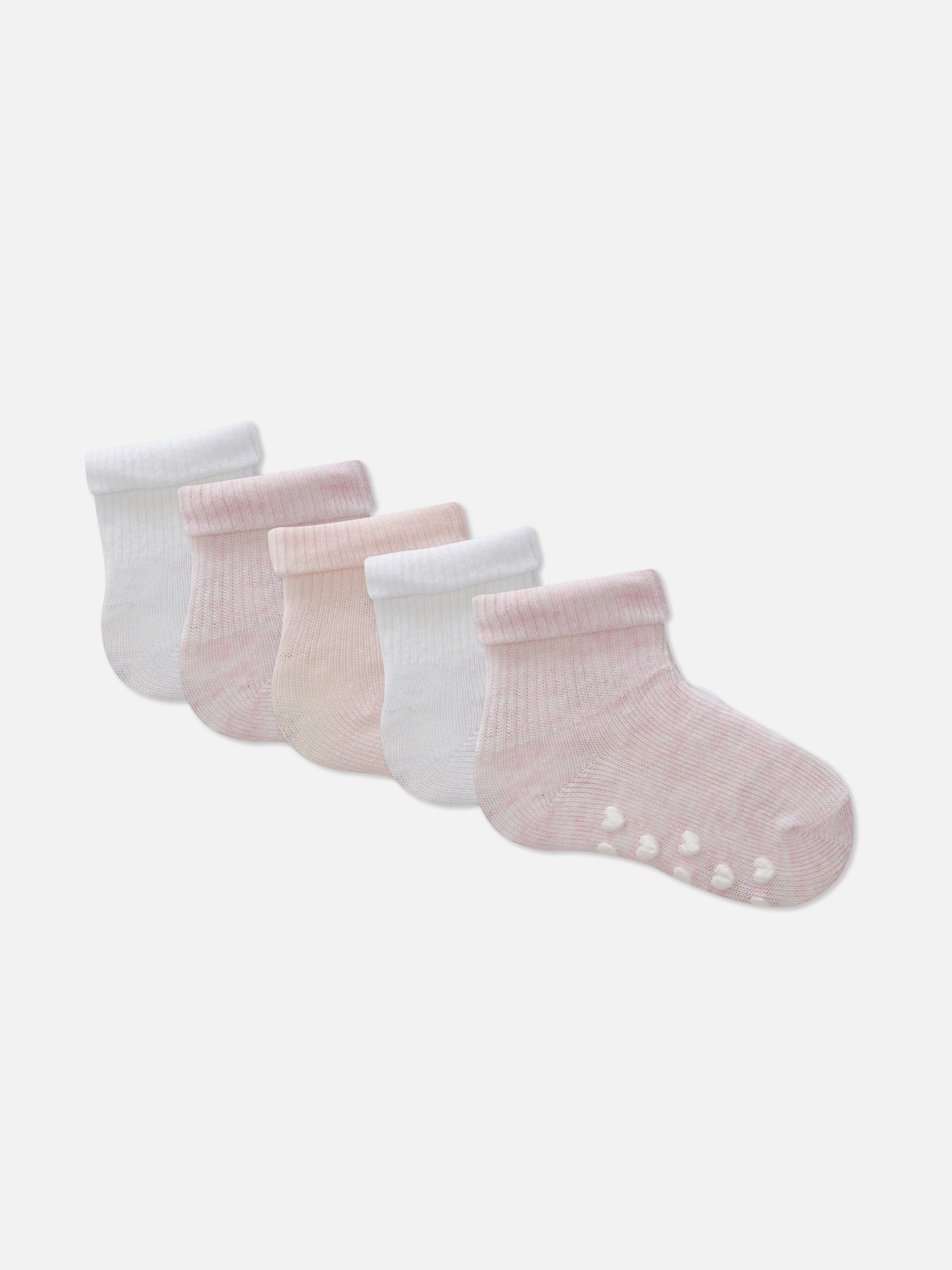Roll Ankle Socks Set Pink