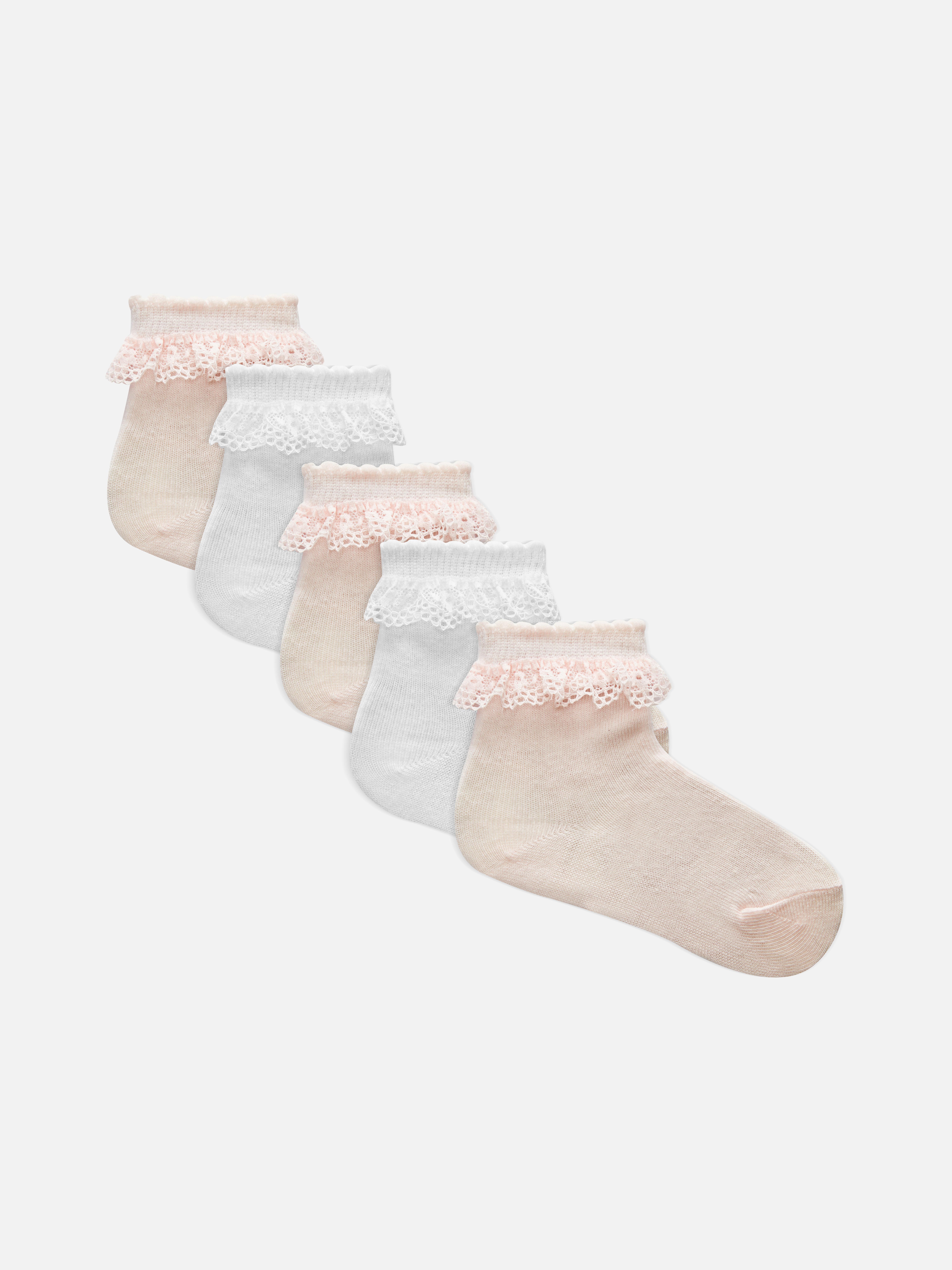 Lace Top Cotton Sock Set | Primark