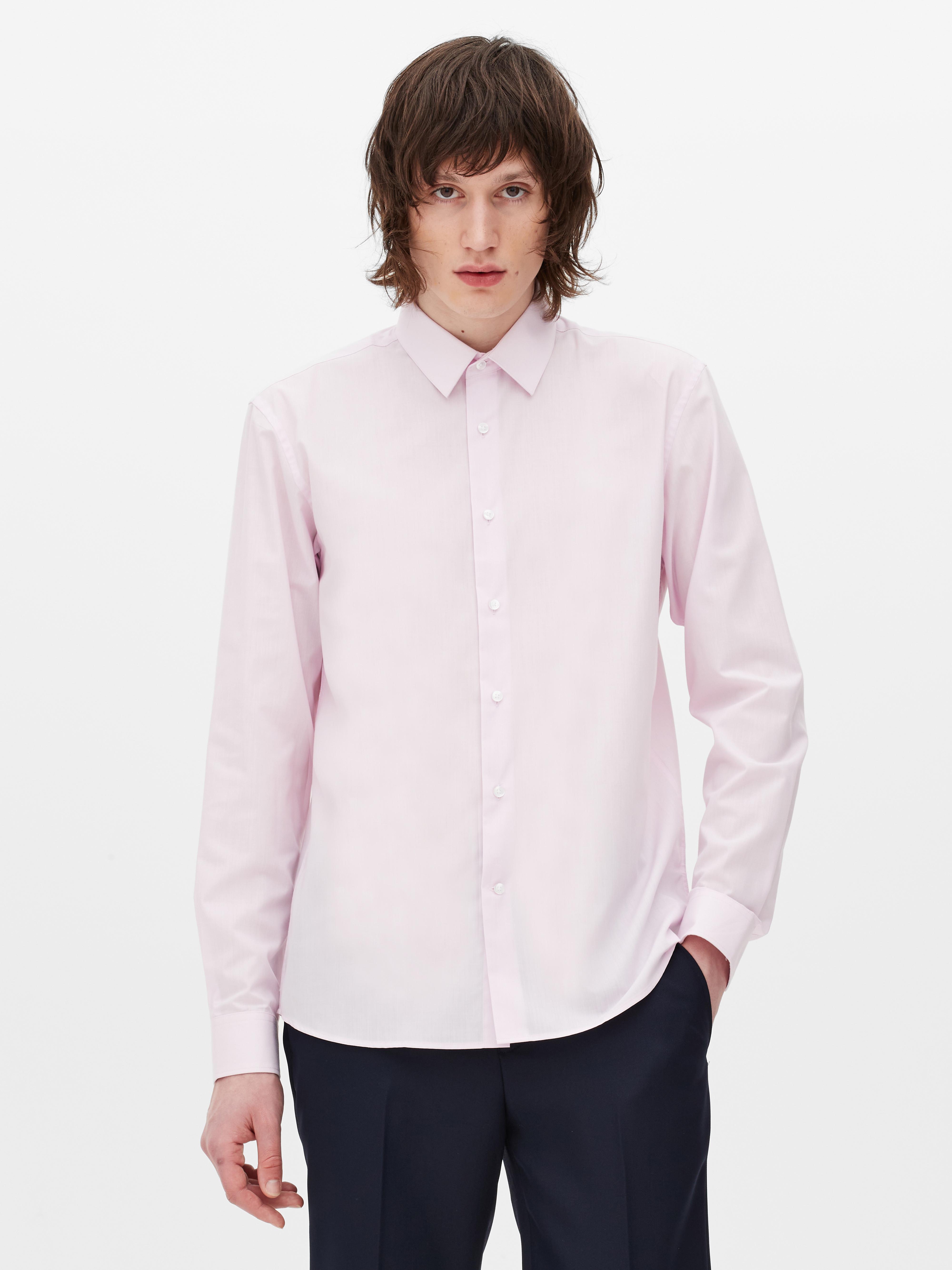 Mens; Pink Long Sleeve Regular Fit Shirt | Primark