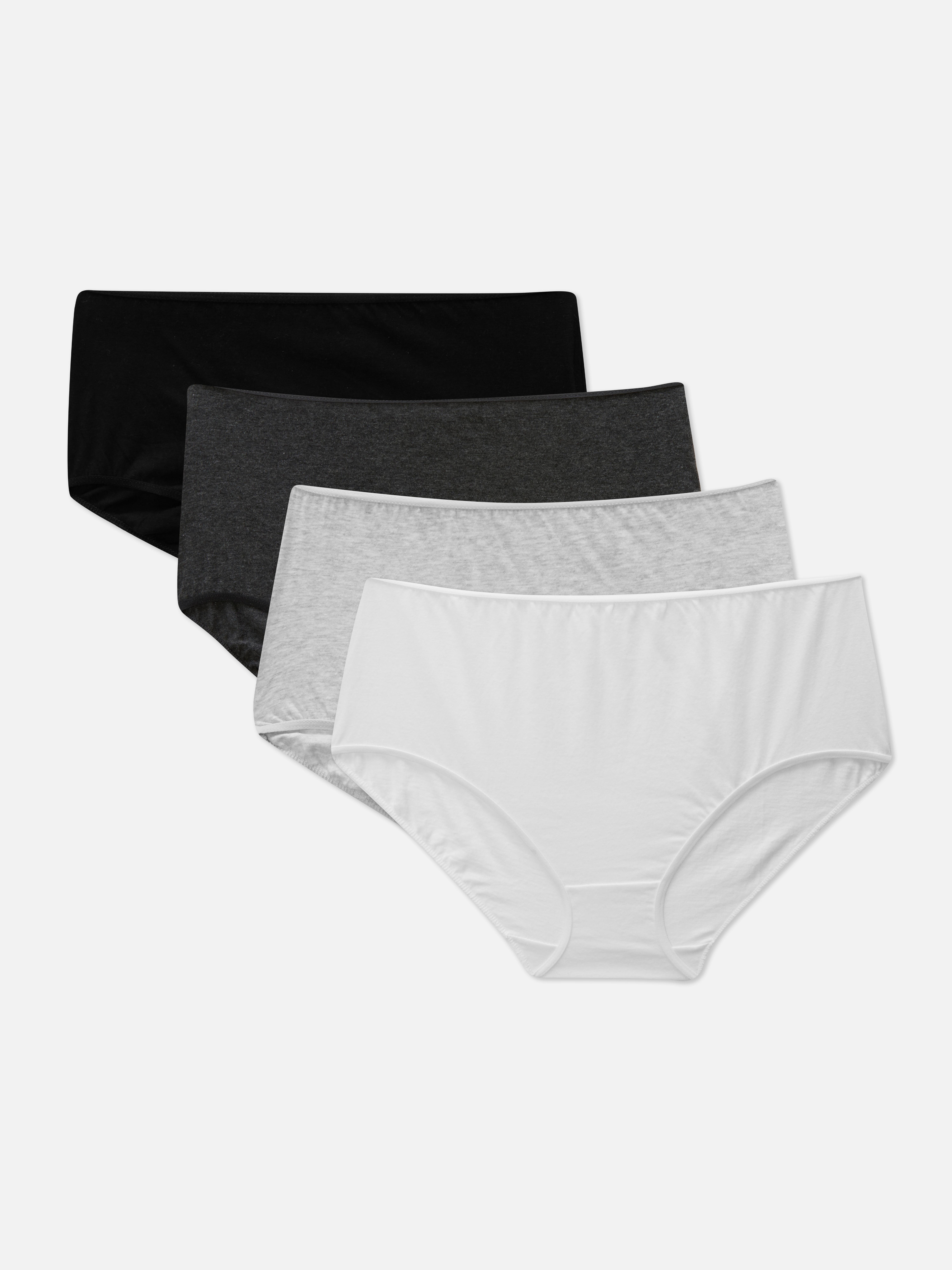 Primark Ladies Women Full Briefs Knickers Underwear 100% Cotton - 4 Pack