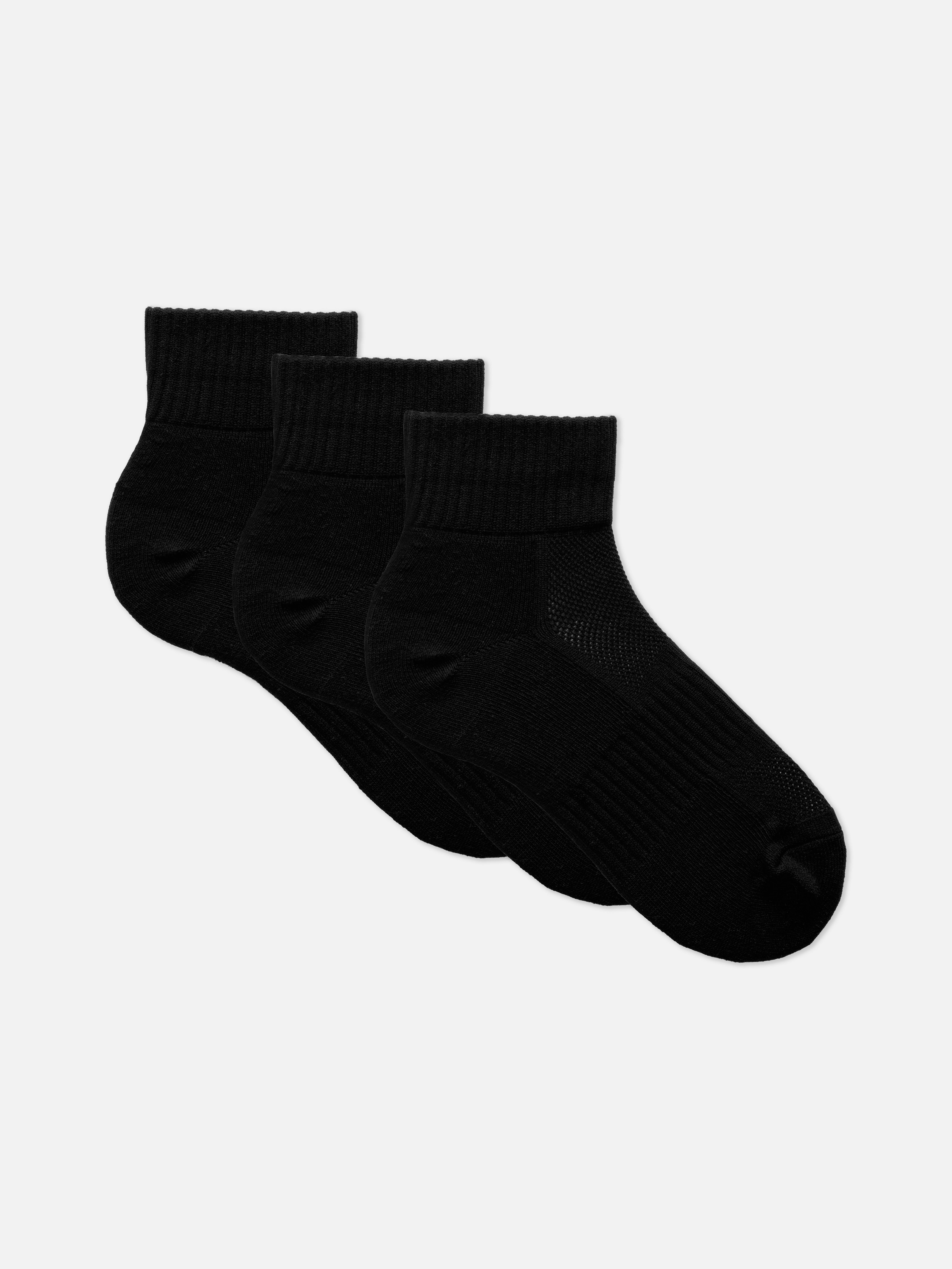 3pk Ankle Sports Socks