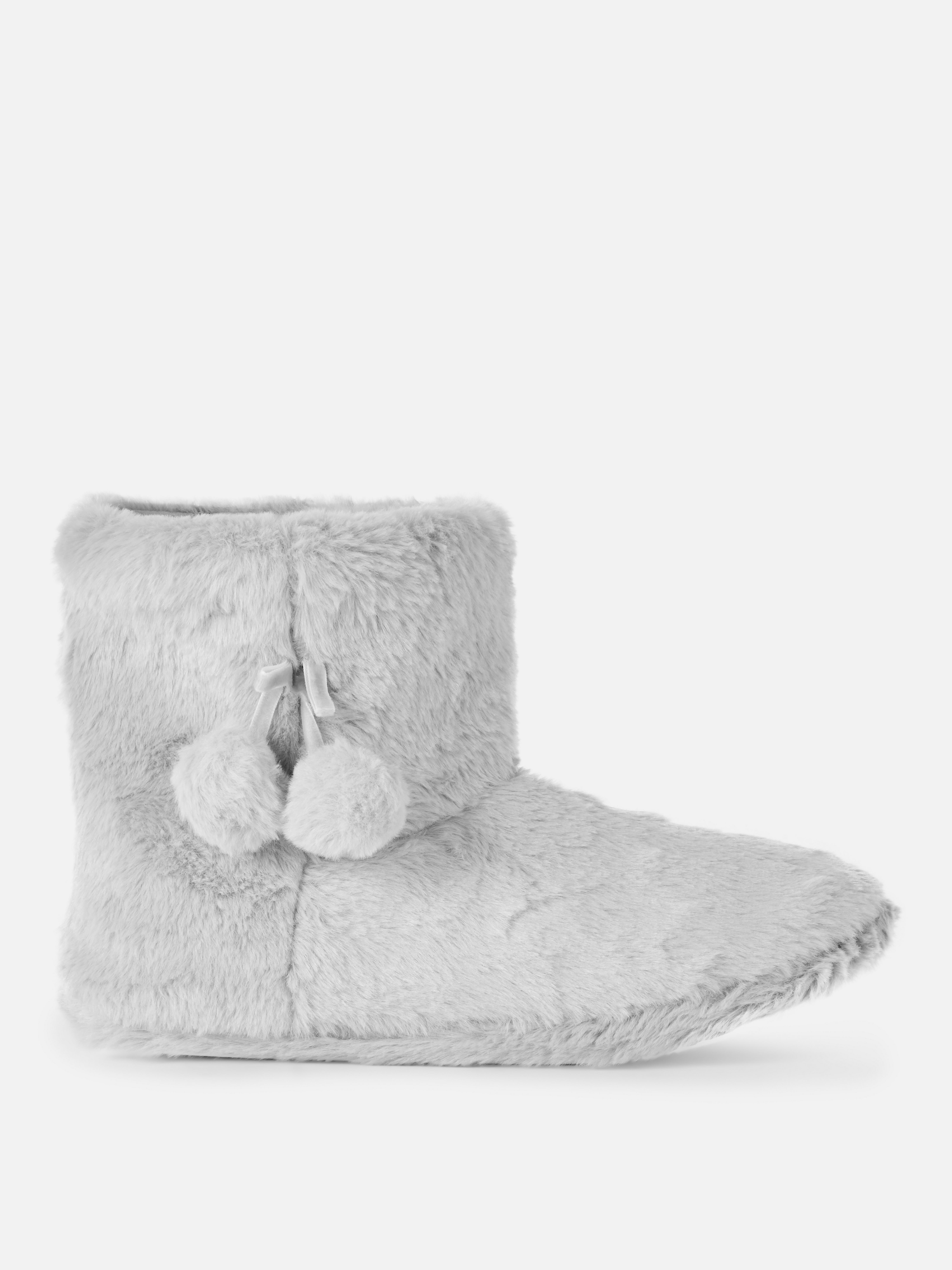 Fluffy Pom Pom Slipper Boots