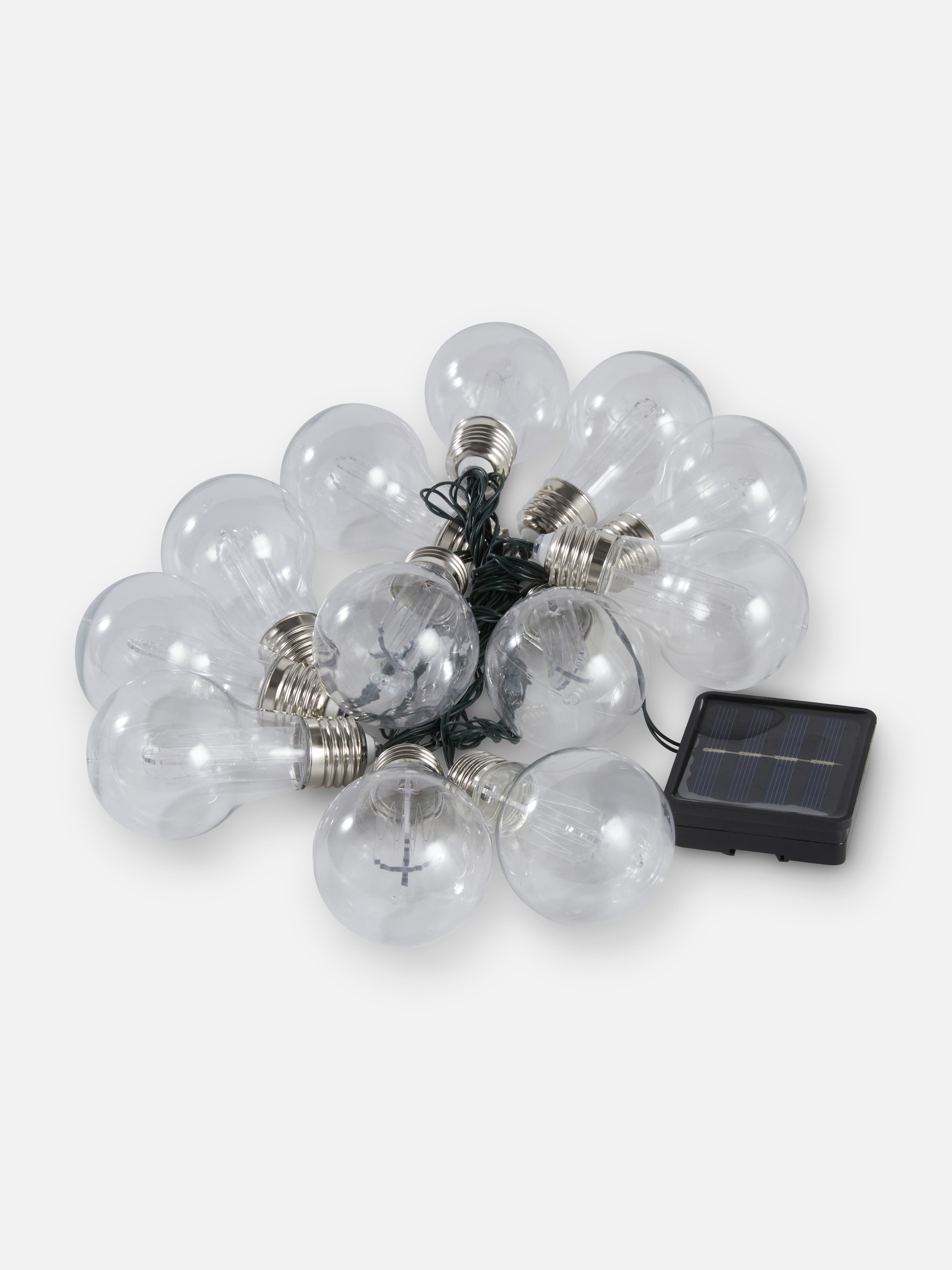 Guirlande lumineuse solaire LED Edison Noir
