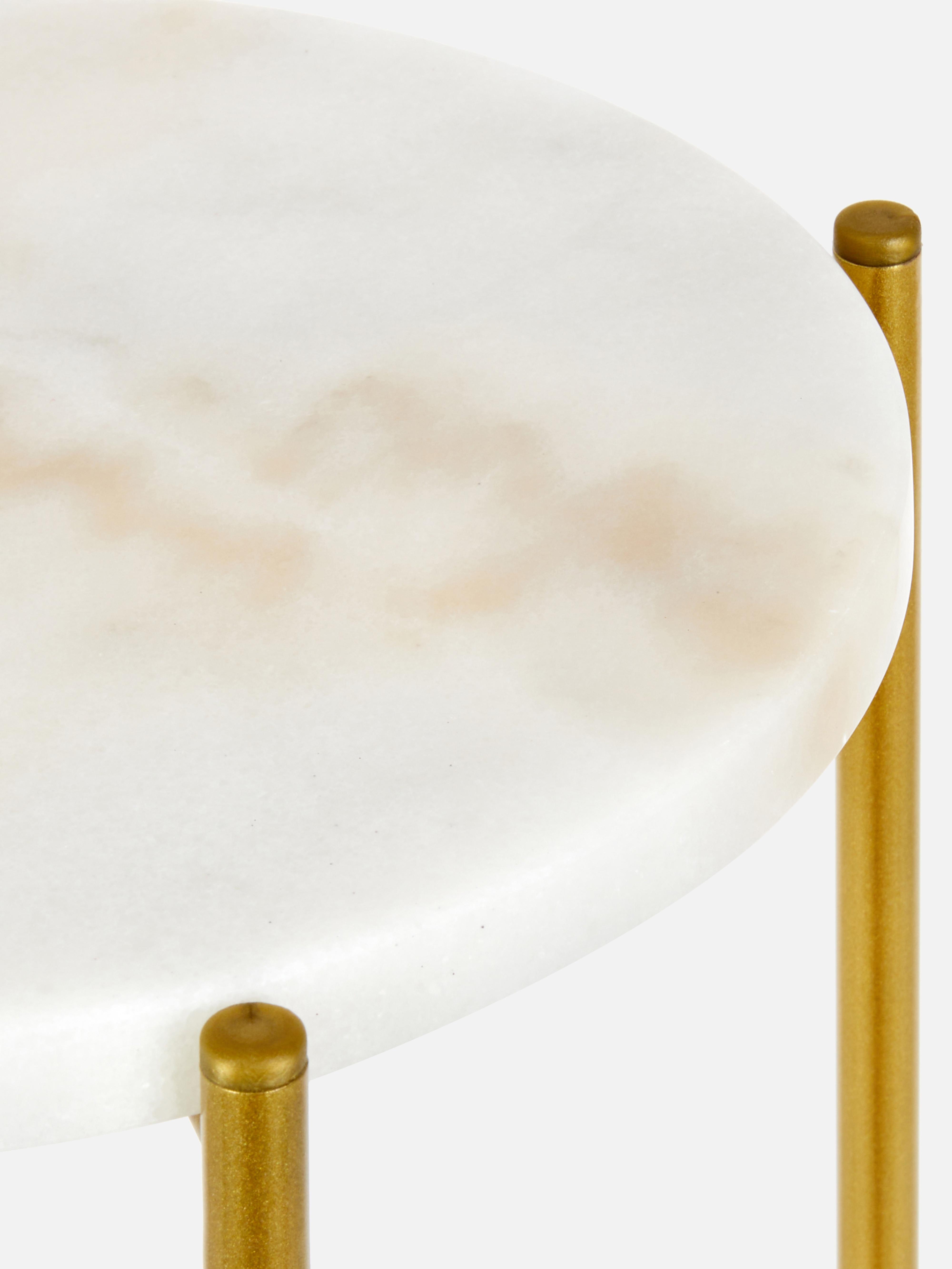 Round Marble Slim Side Table