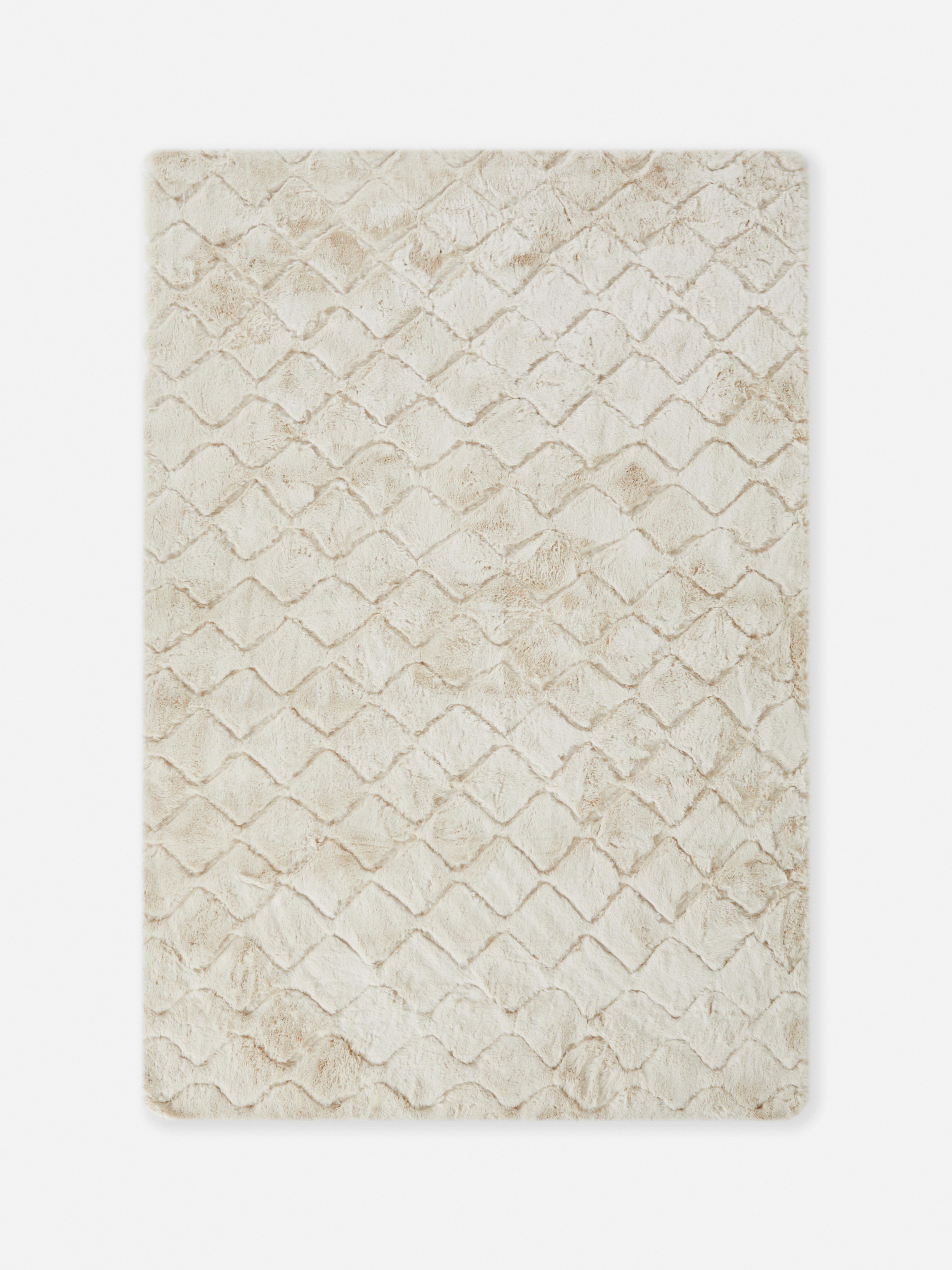 Faux Fur Diamond Rug