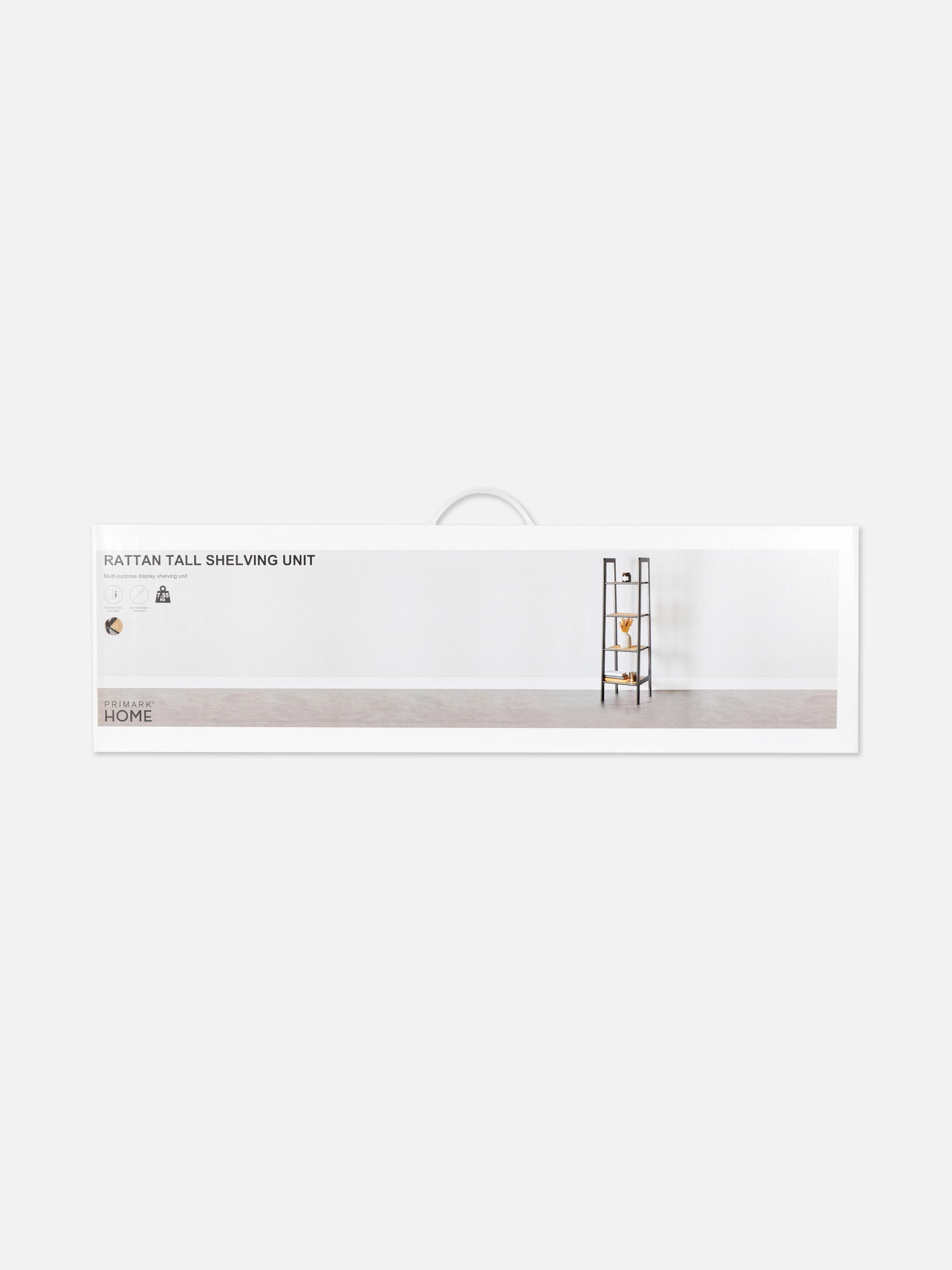 Rattan Ladder Shelving Unit