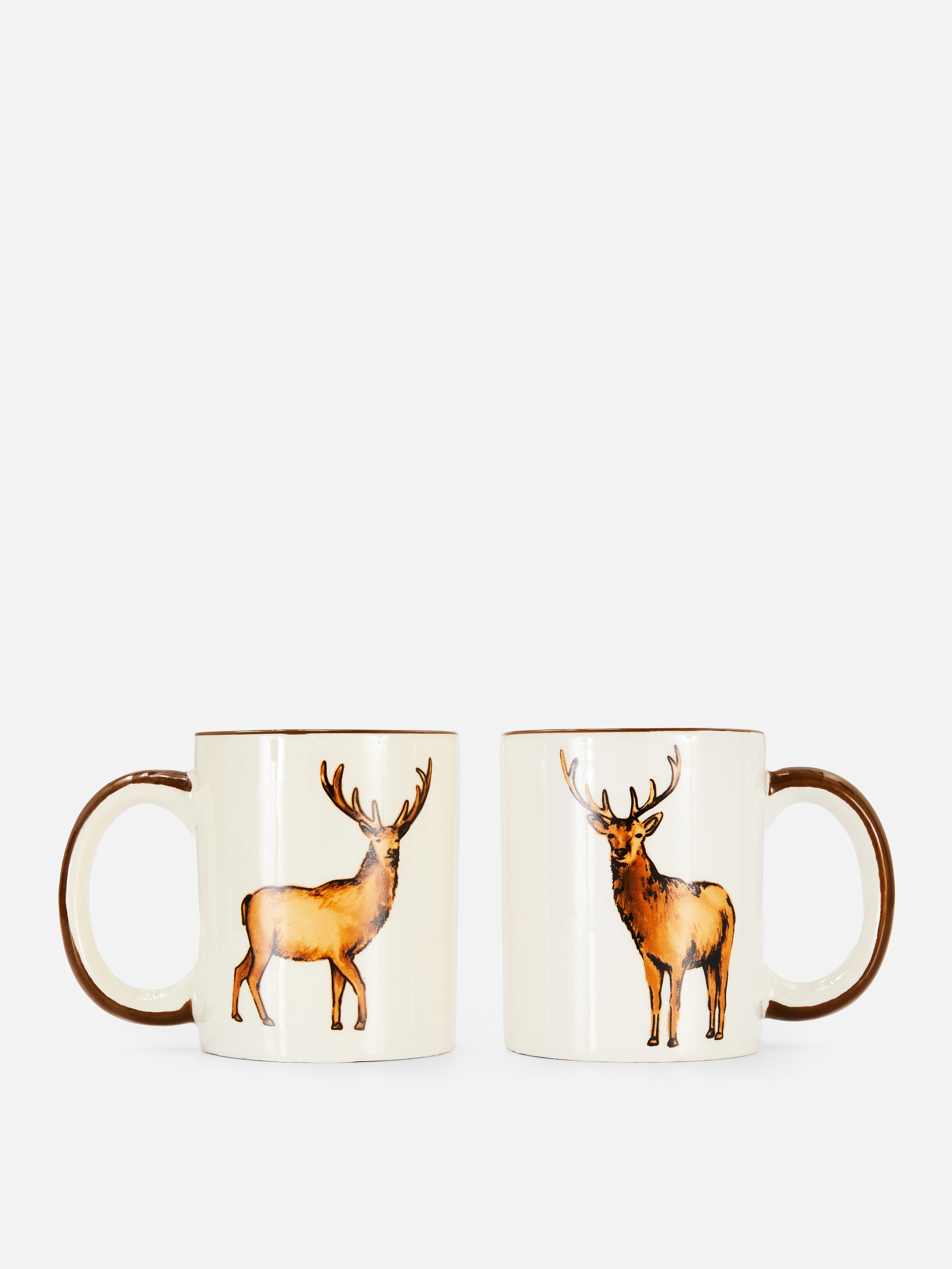 2Pk Deer Christmas Mug