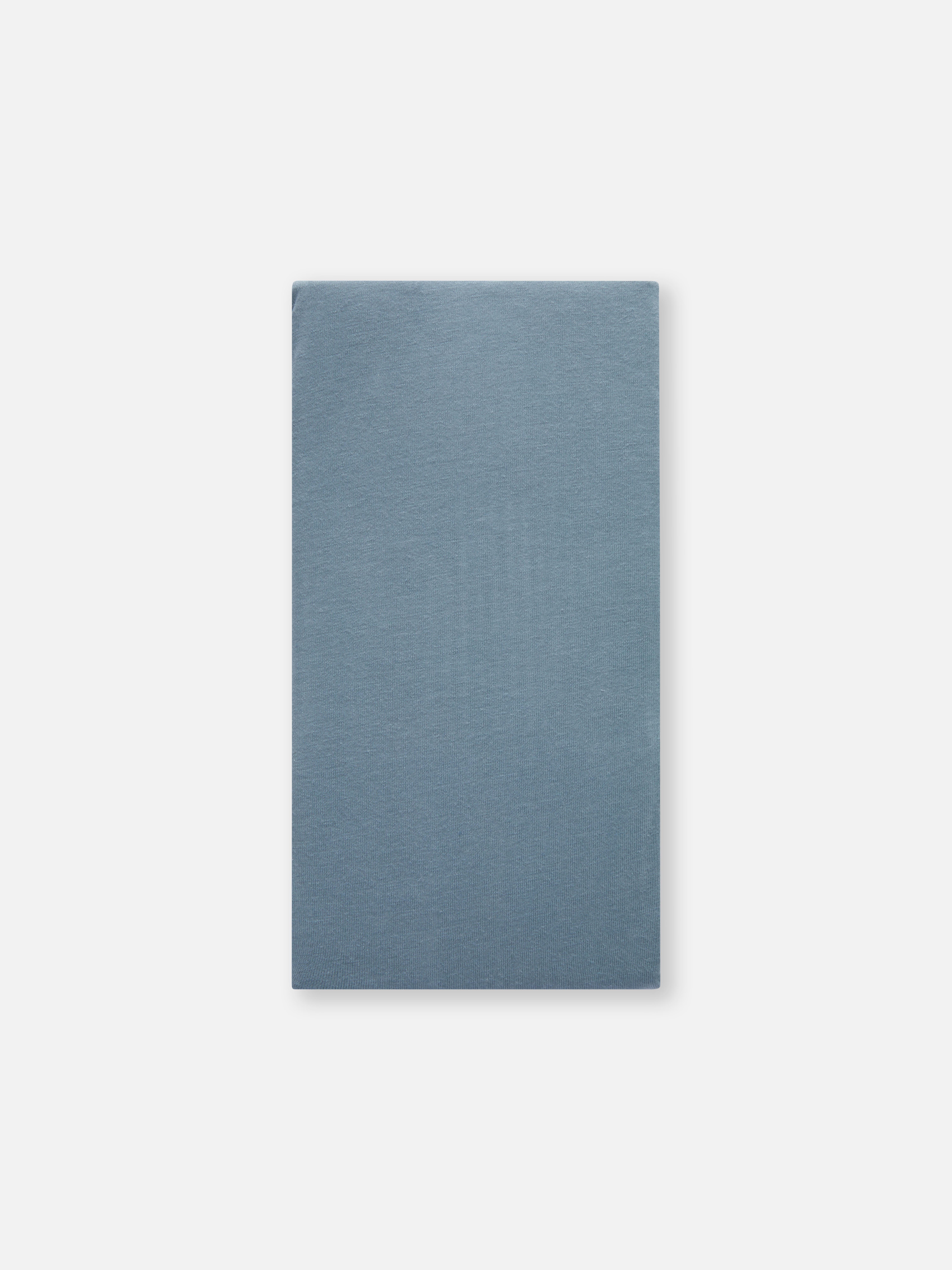 Blue Jersey Double Fitted Sheet