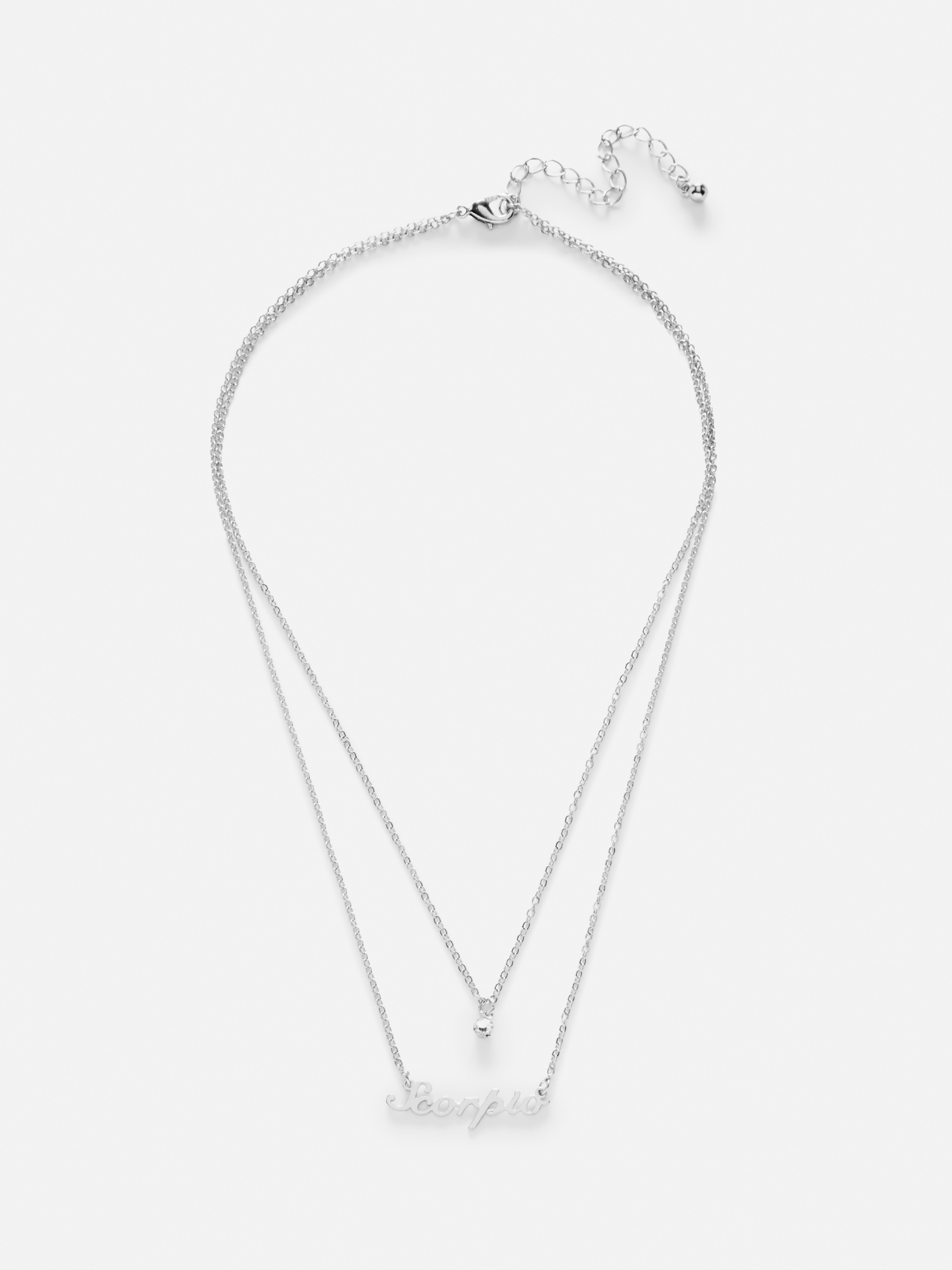 Mehrreihige Halskette mit Sternzeichenanhänger Burgunderrot