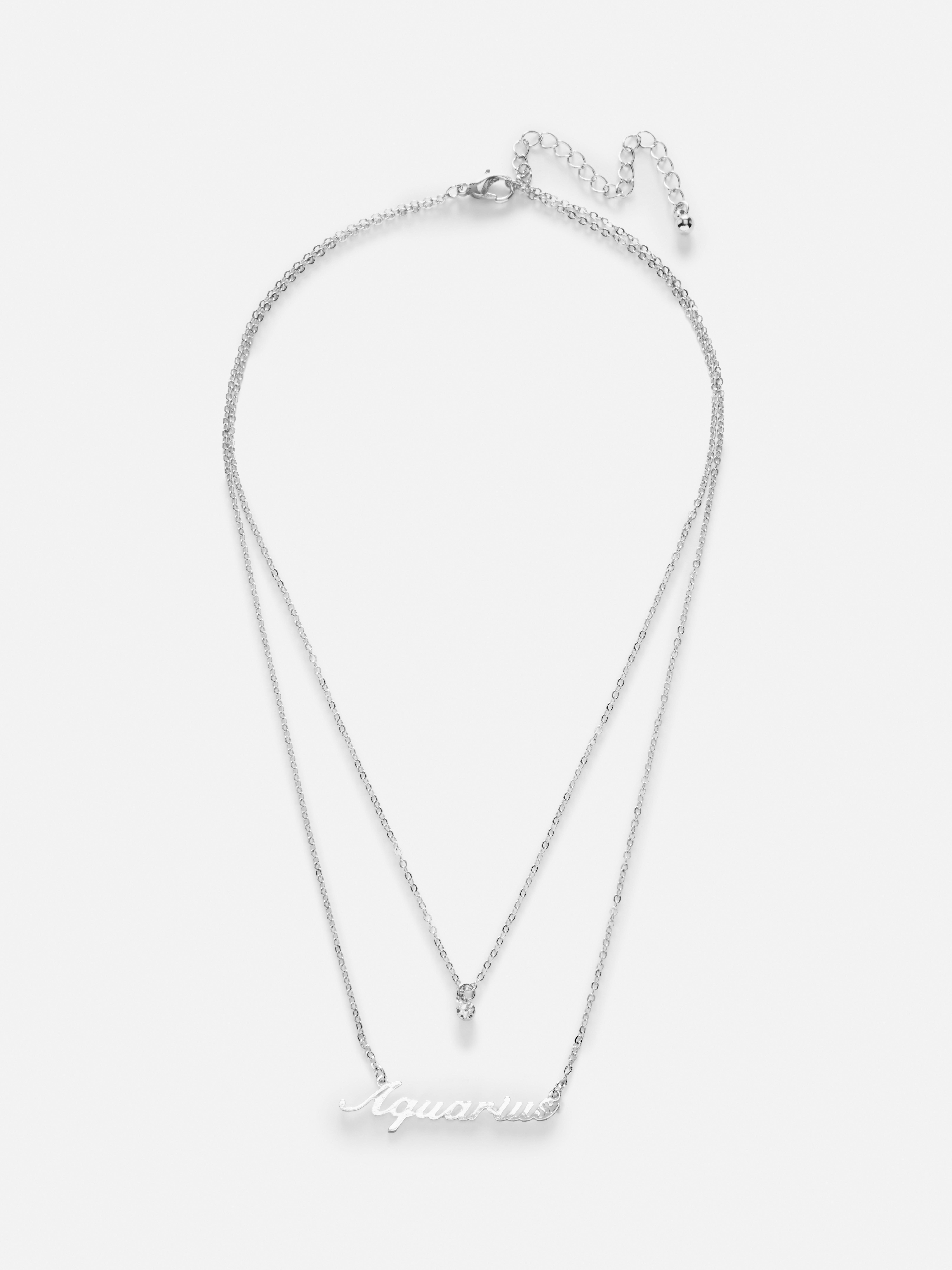 Mehrreihige Halskette mit Sternzeichenanhänger Mintgrün