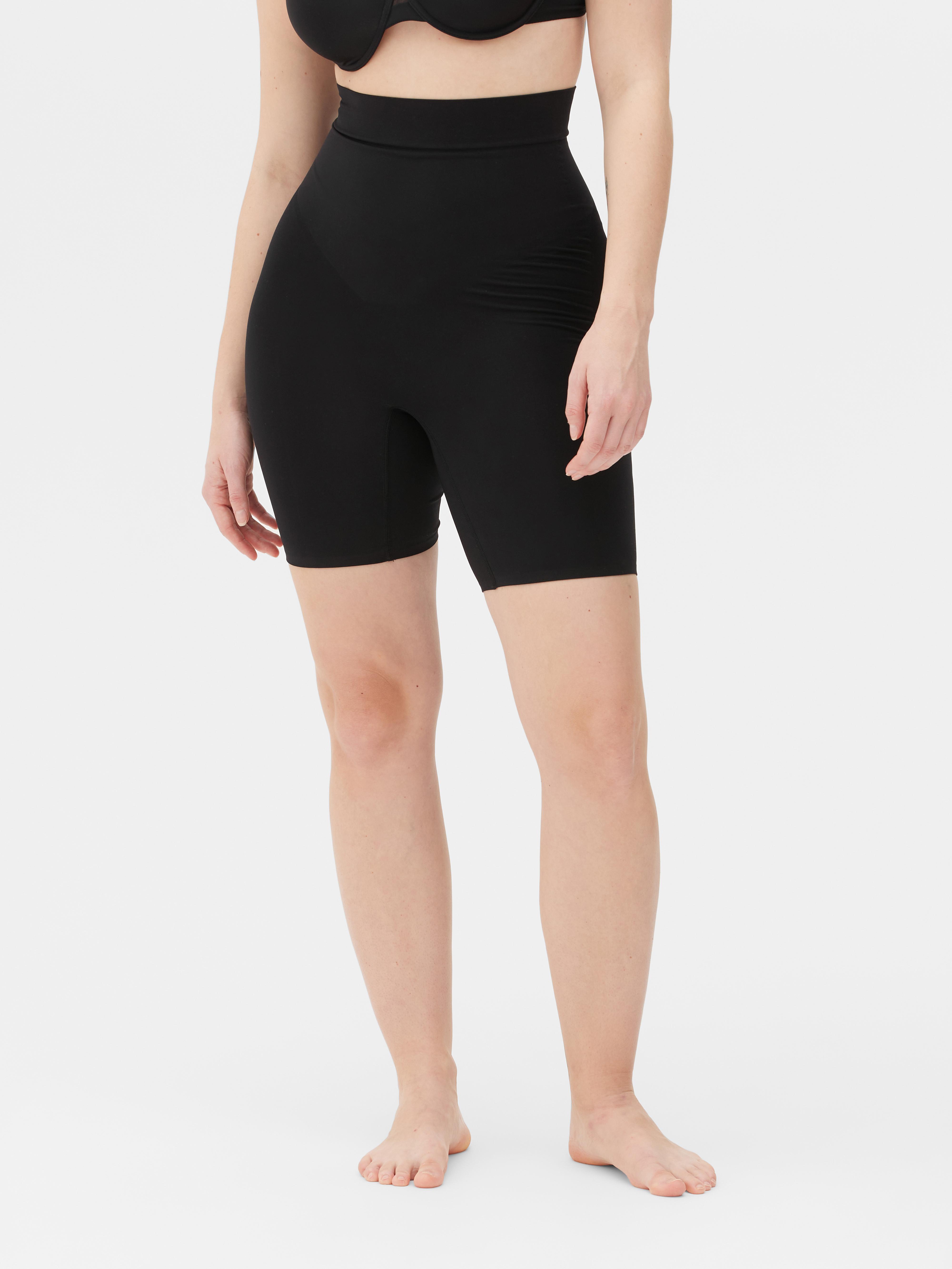 Womens Black Skintone Seamless Bumlift Shapewear Shorts