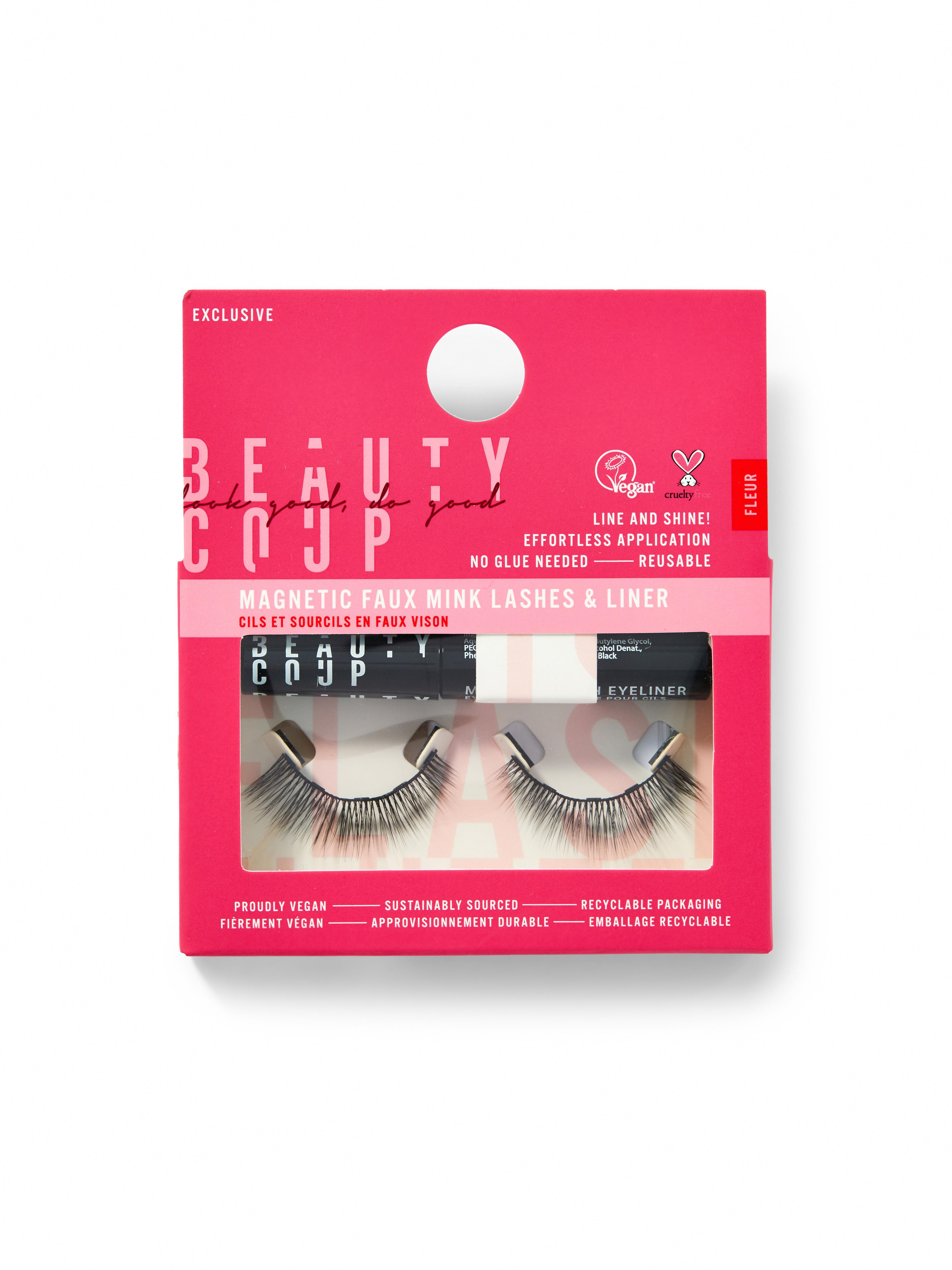 Beauty Coup Magnetic Mink-Look Fake Eyelashes And Liner