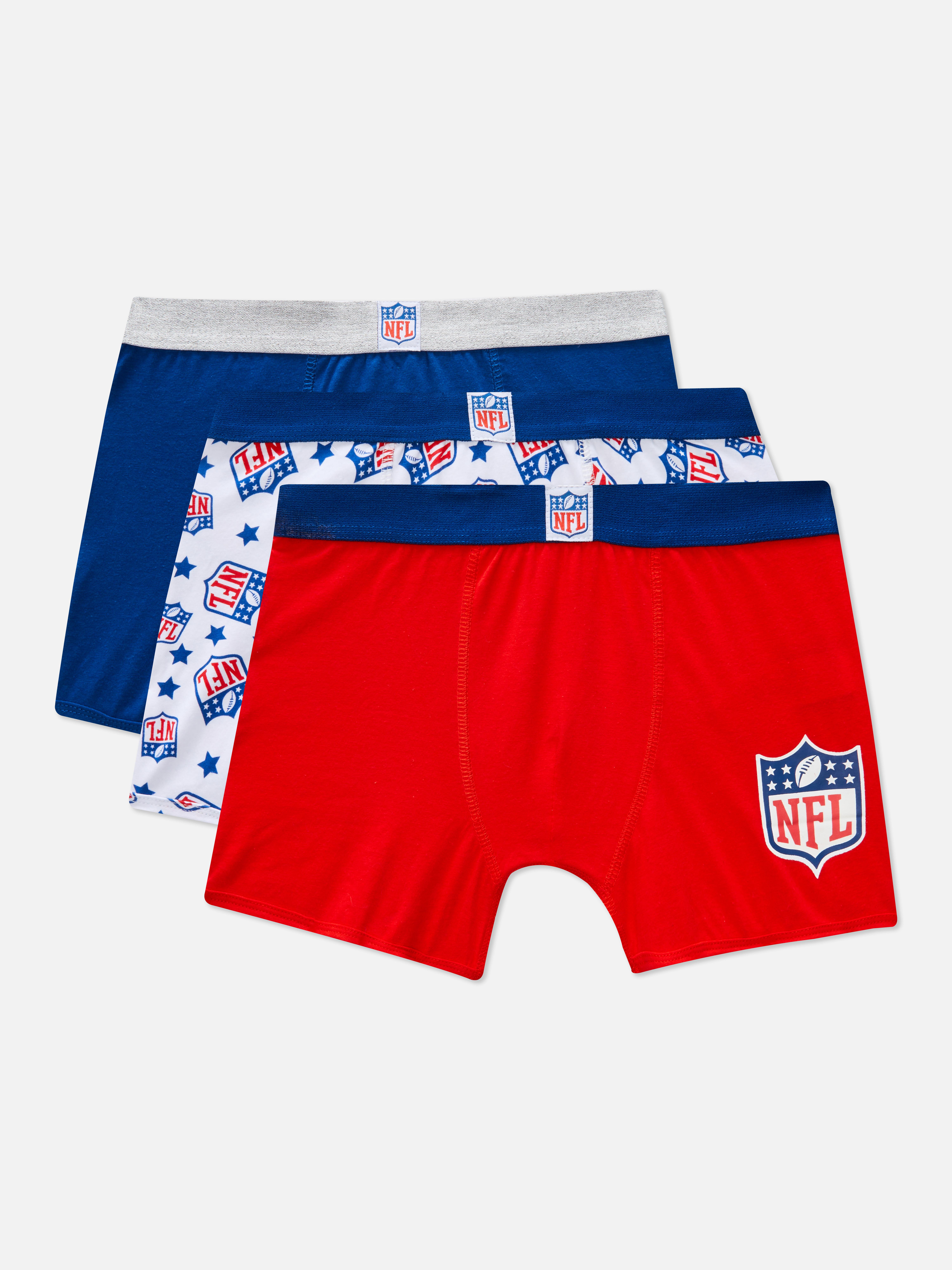 NFL 3-Pack Printed Cotton Boxer Briefs