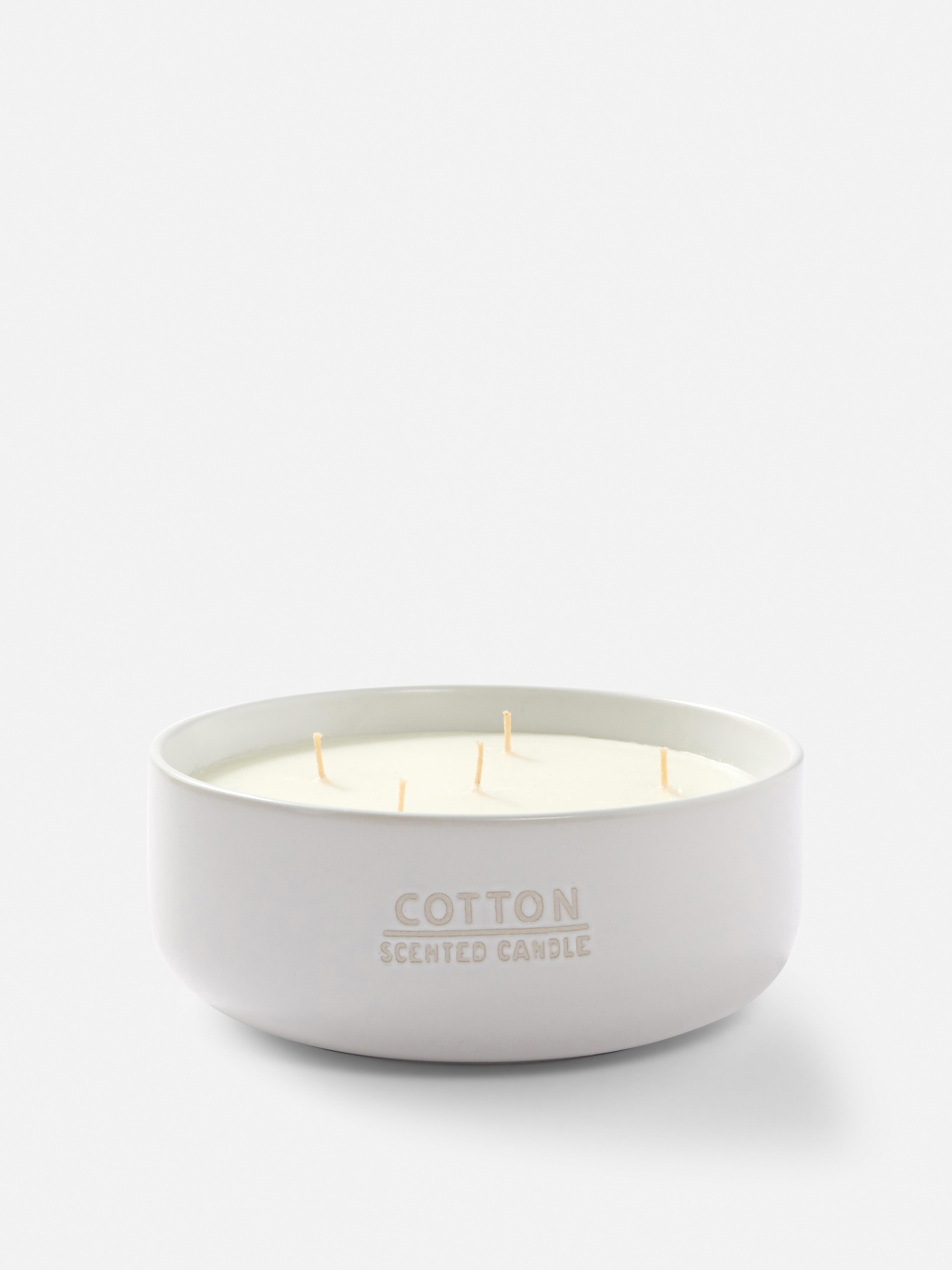 5 Wick Scented Embossed Ceramic Candle